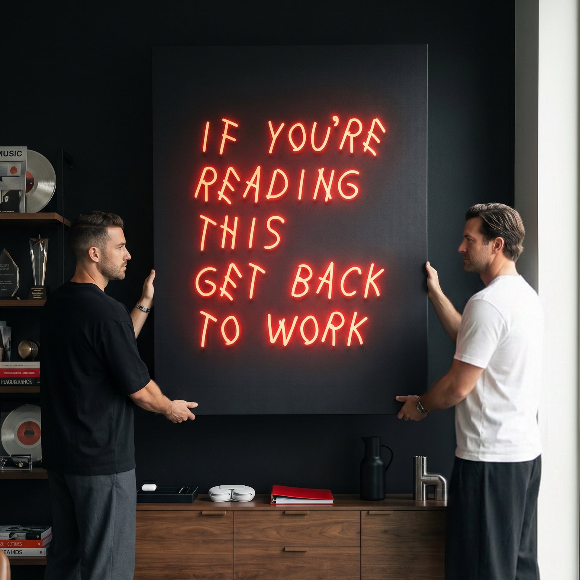 Get Back to Work - Neon Red