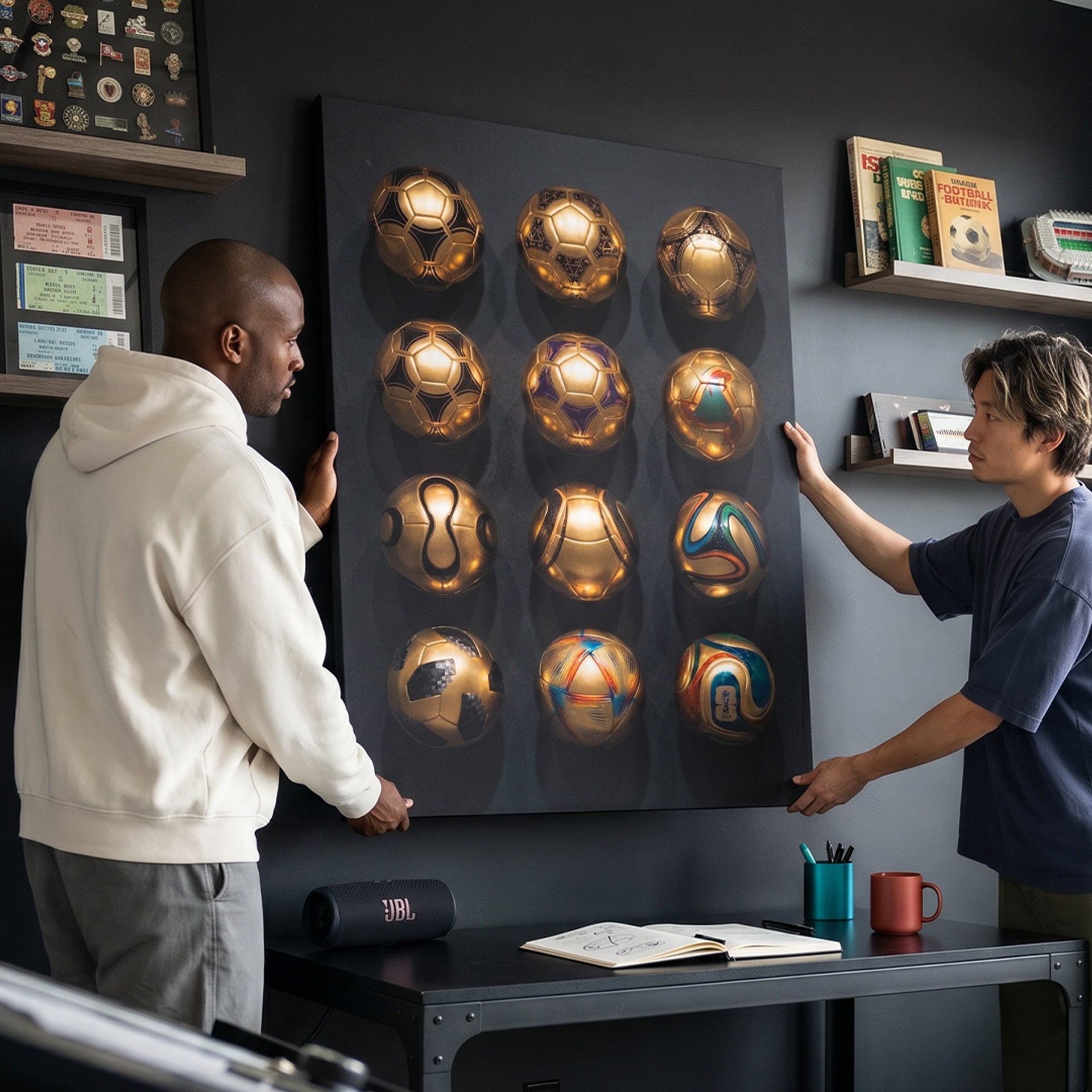 World Ball Wall Gold