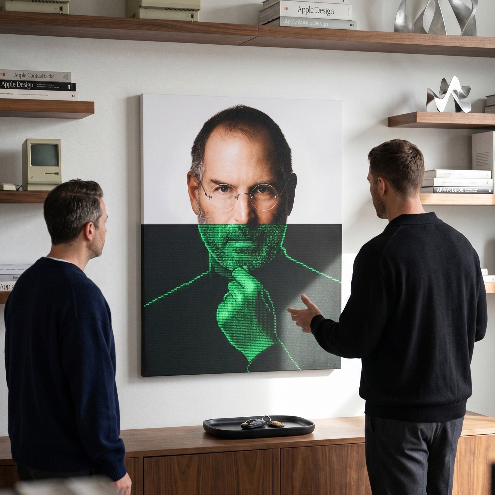 Steve Jobs Apple Screen Portrait