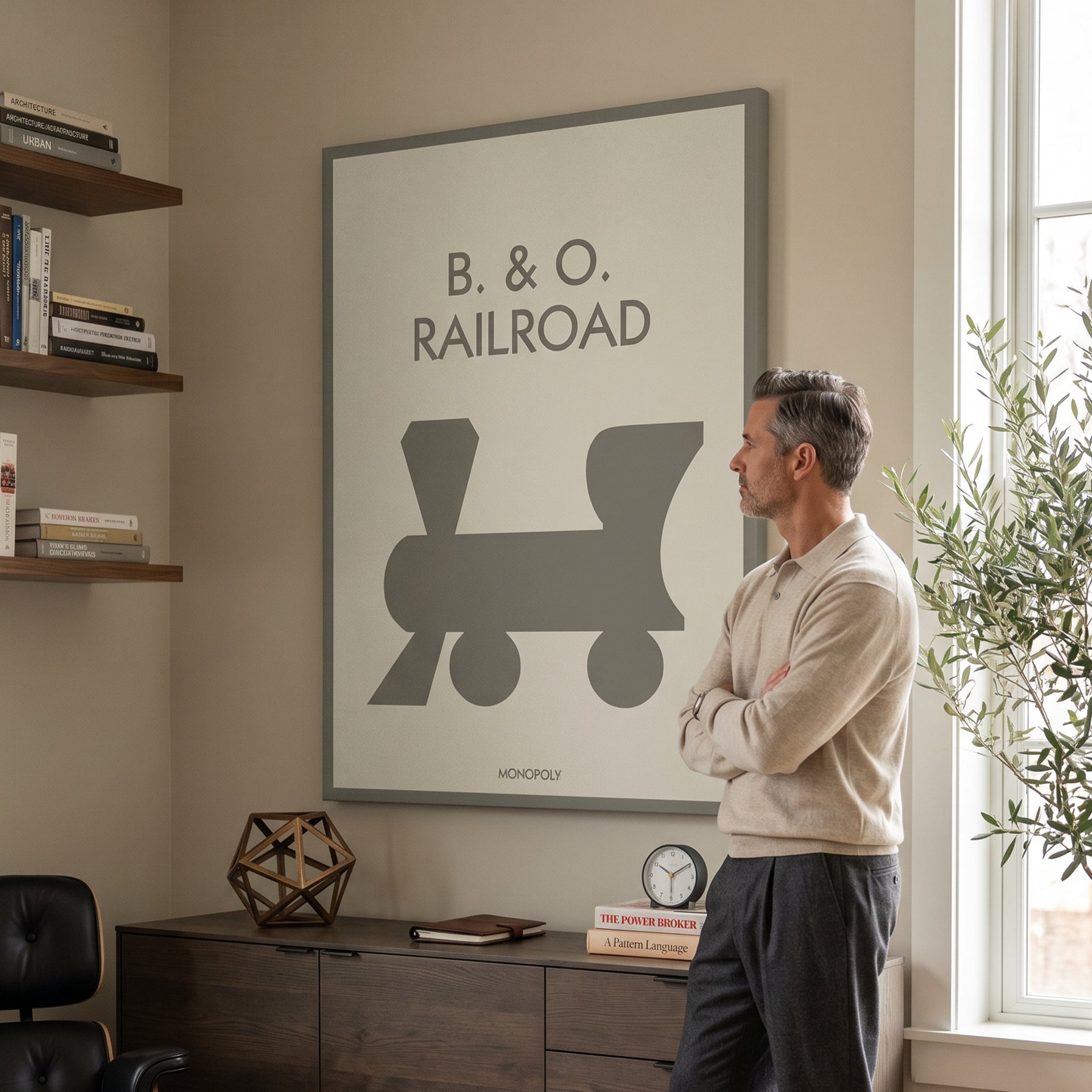 Monopoly - B&O Railroad - Pastel