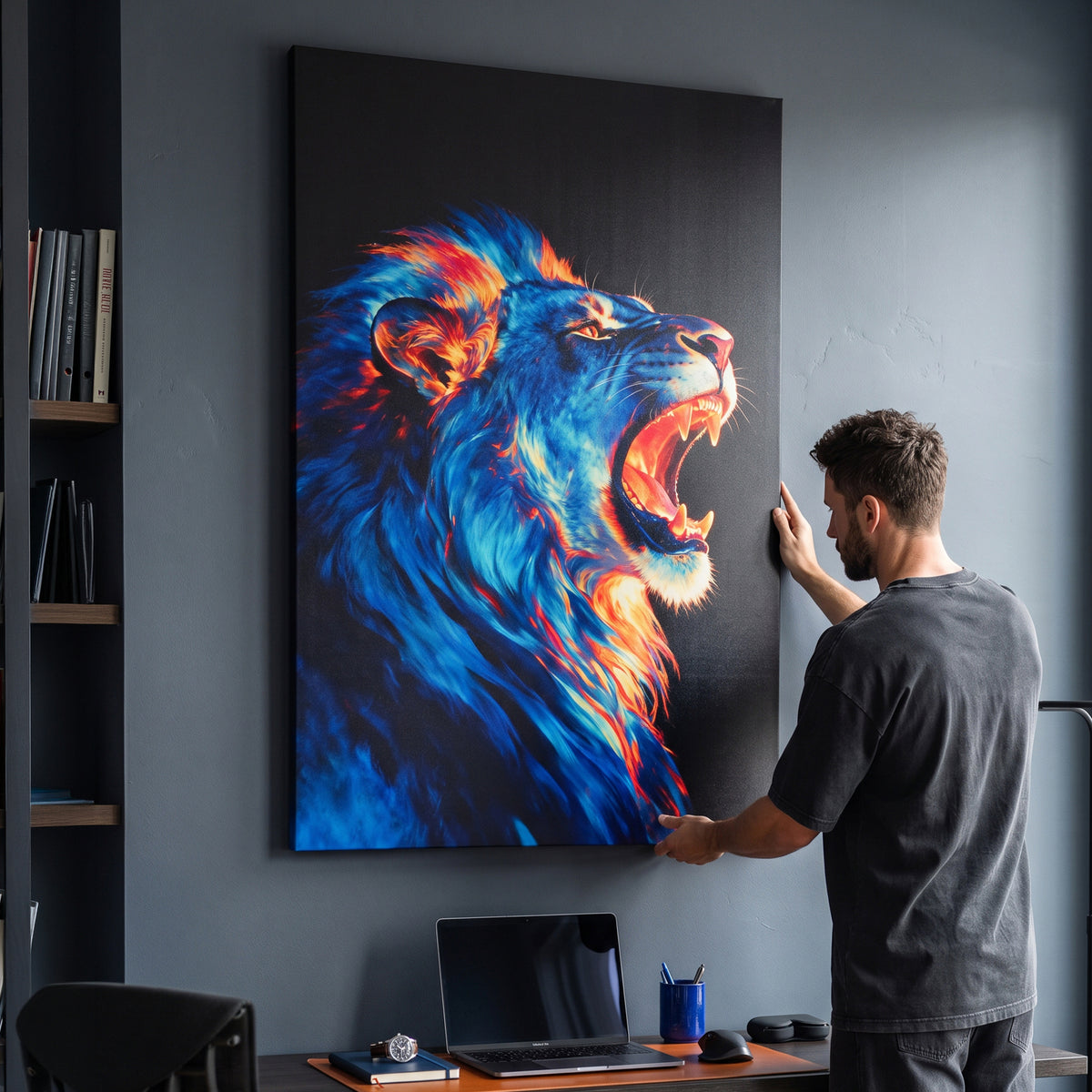 Lion Roar Blue Light