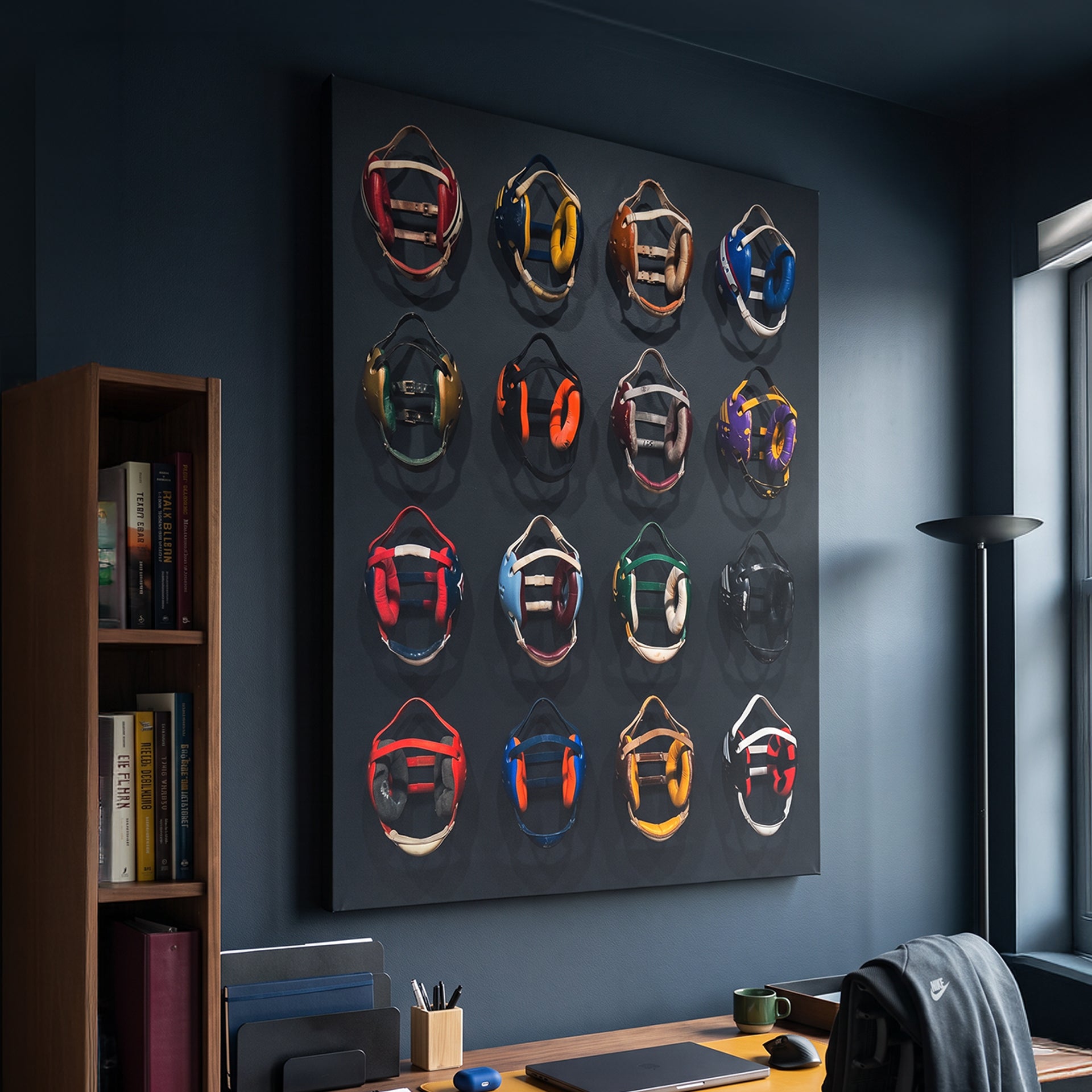 Wrestling Headgear Wall