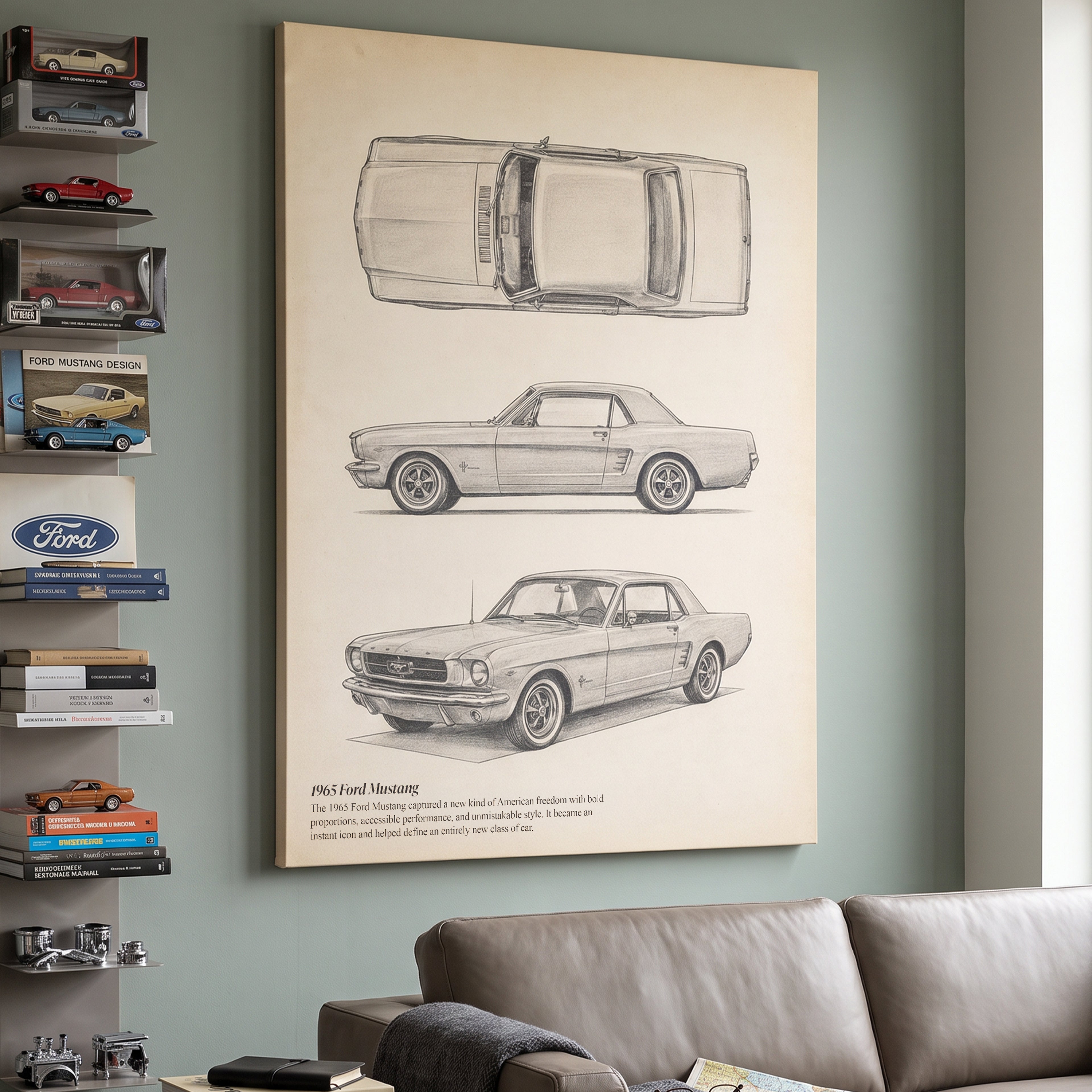 65 Mustang Sketch