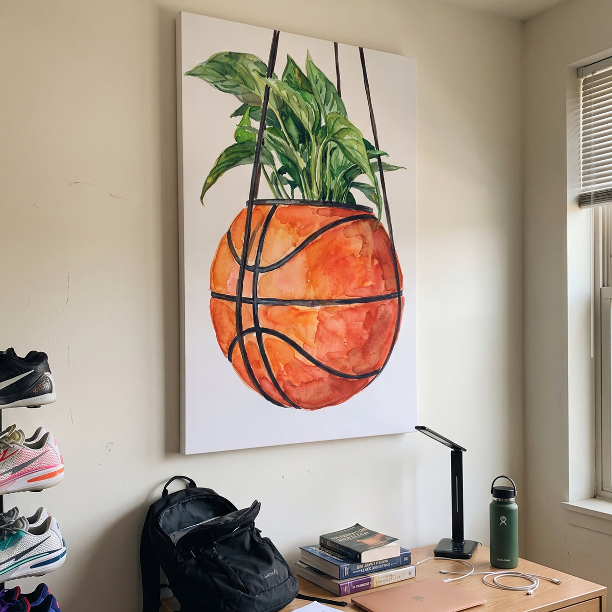 Basketball Plant Watercolor