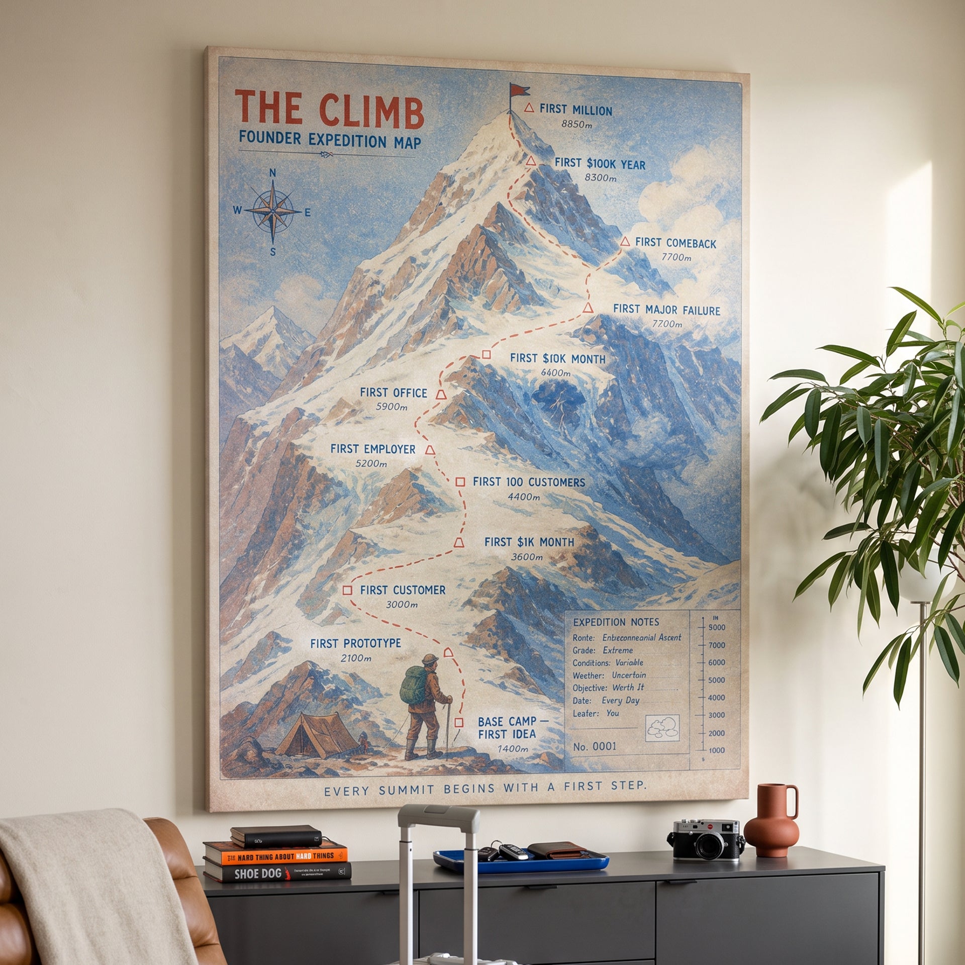 The Founder's Climb Push Pin