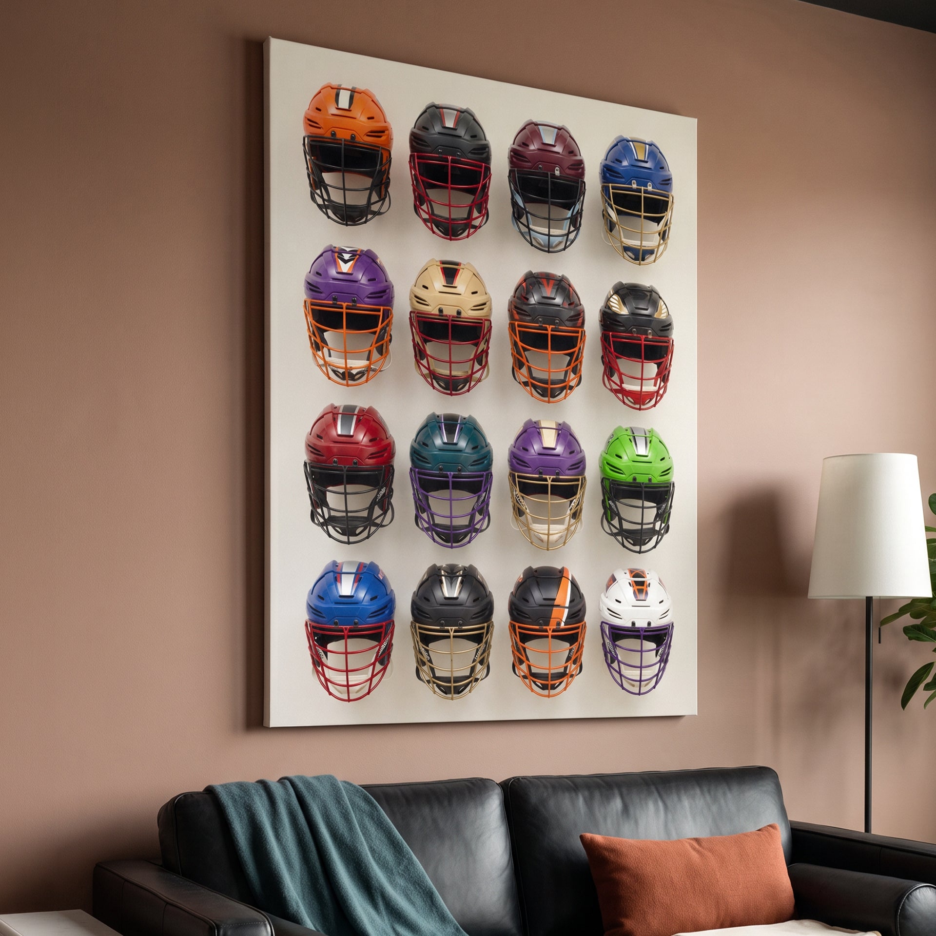Lacrosse Helmet Wall