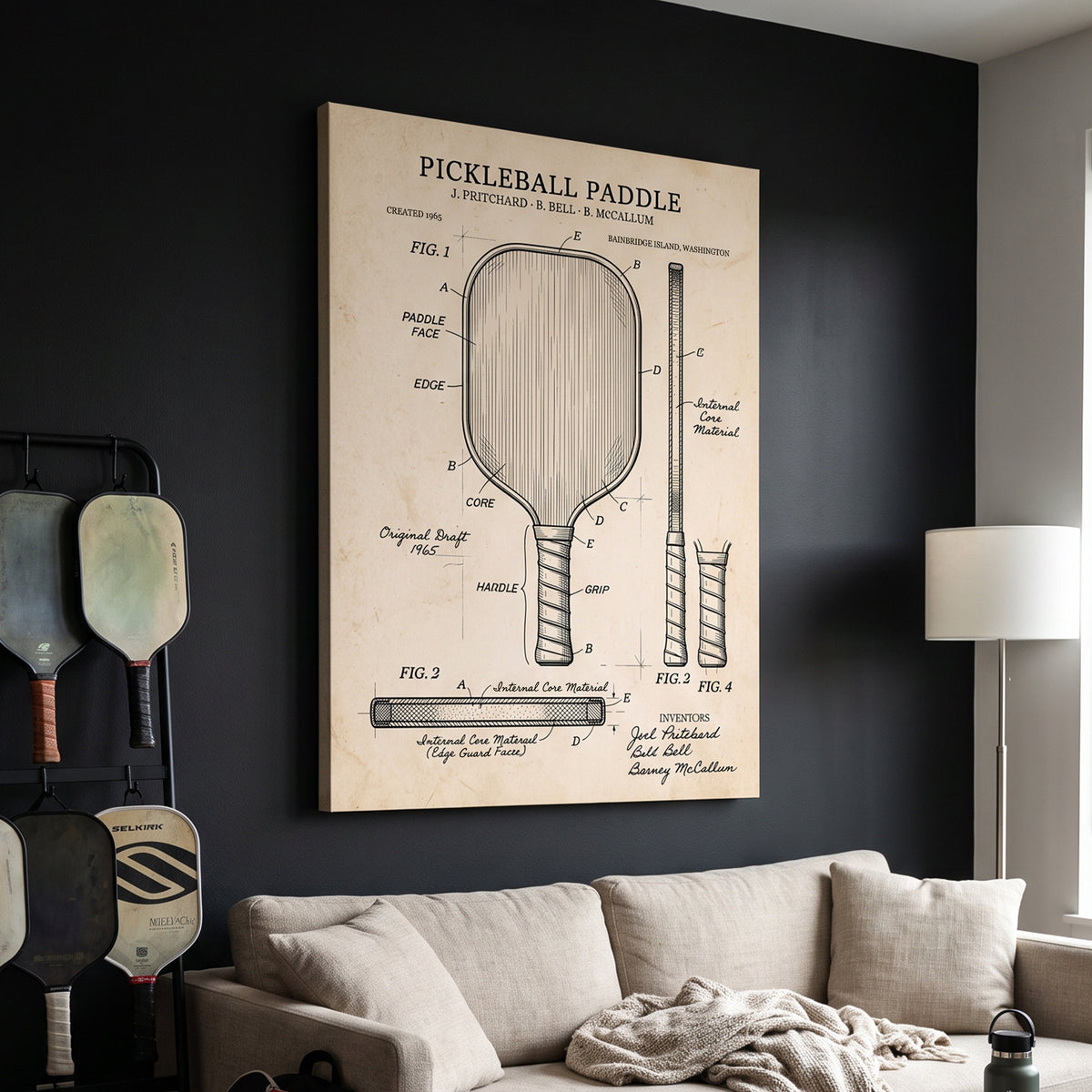 Pickleball Paddle Diagram