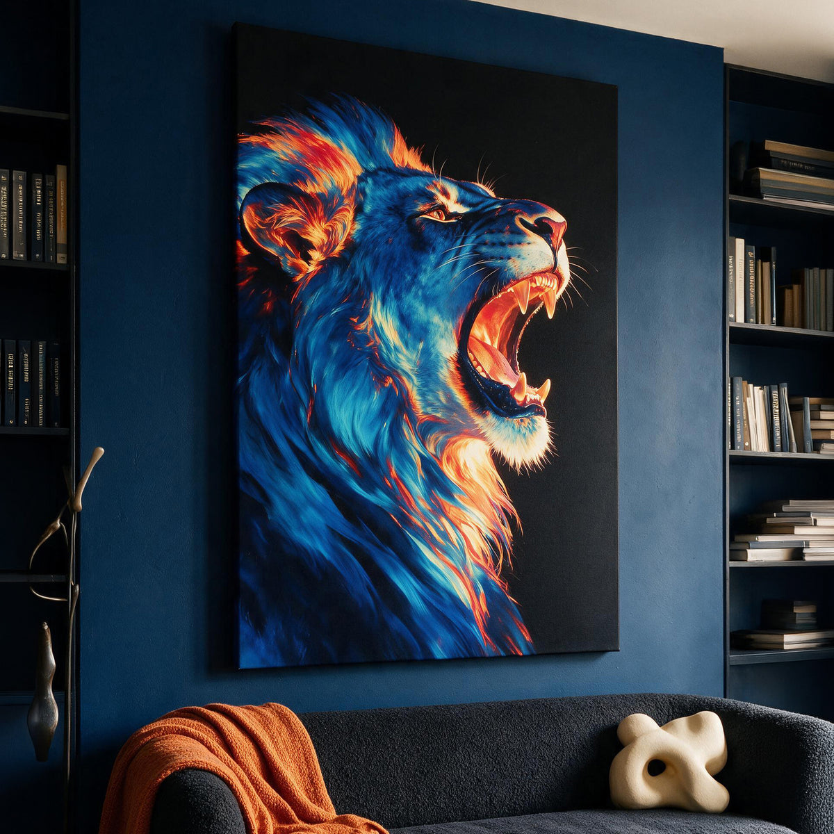 Lion Roar Blue Light