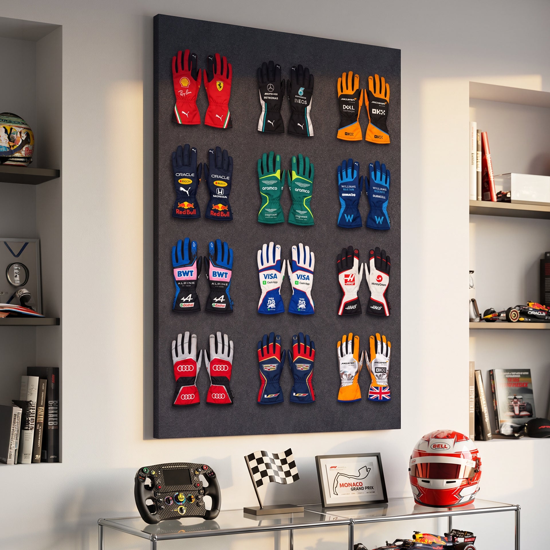 F1 Glove Wall
