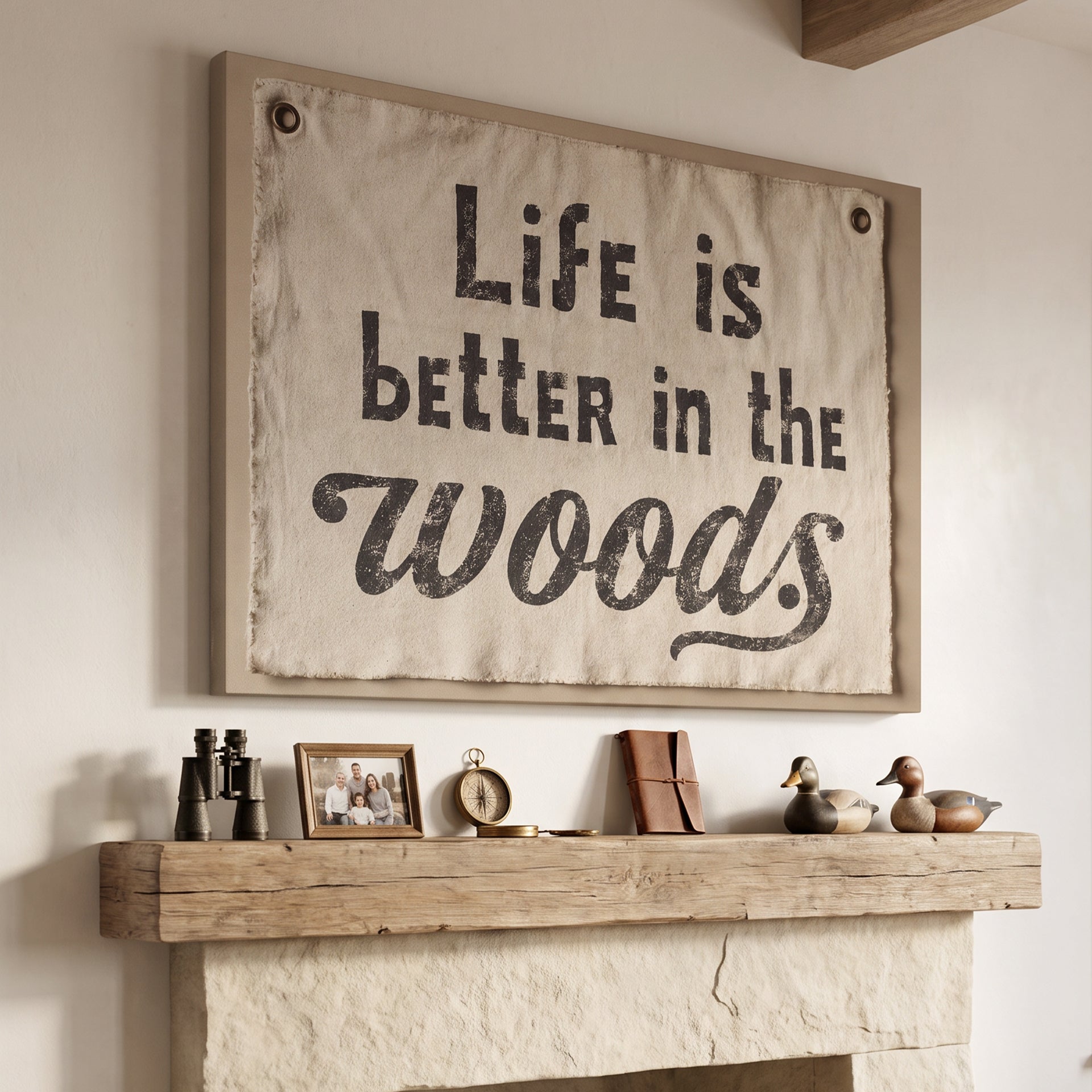 Life Is Better In The Woods - Flag