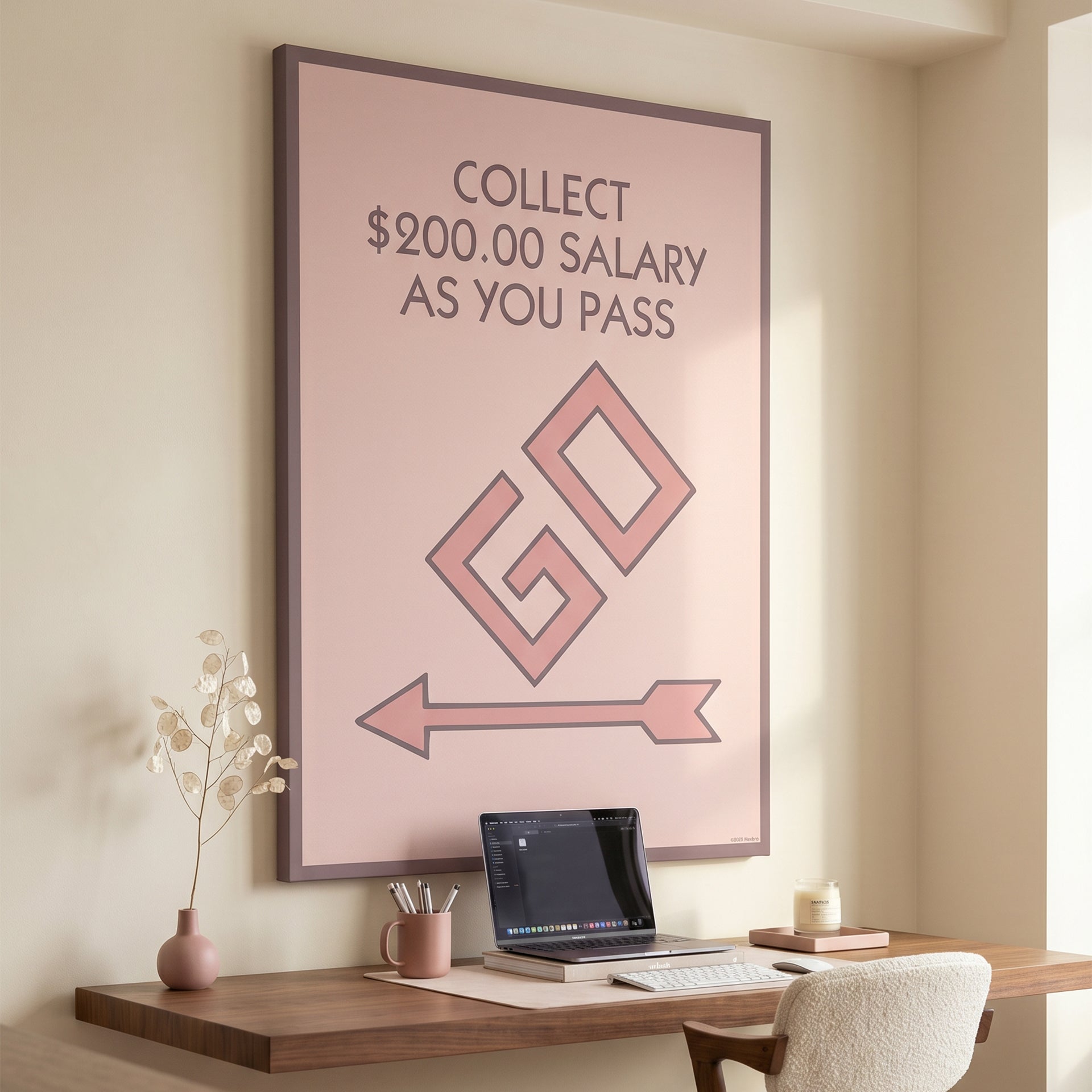 Monopoly - Collect $200 - Pastel
