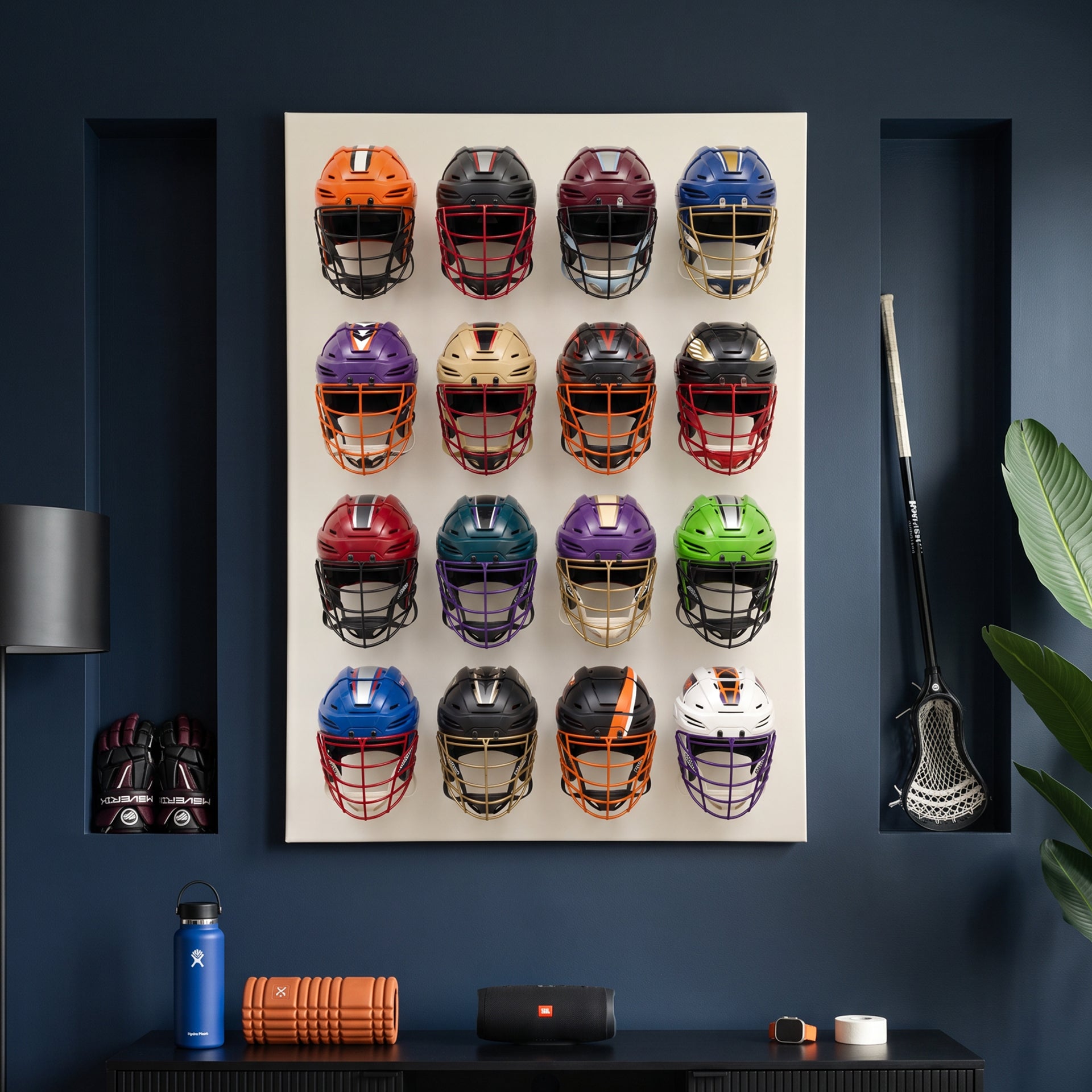 Lacrosse Helmet Wall