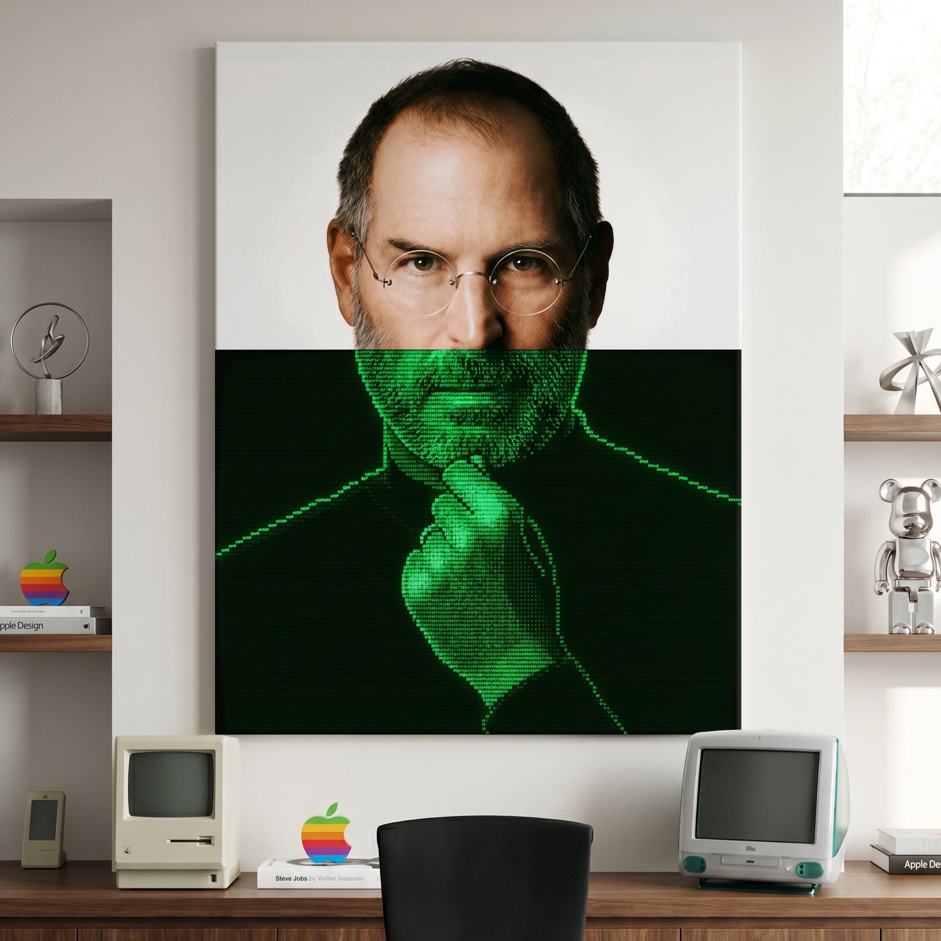 Steve Jobs Apple Screen Portrait