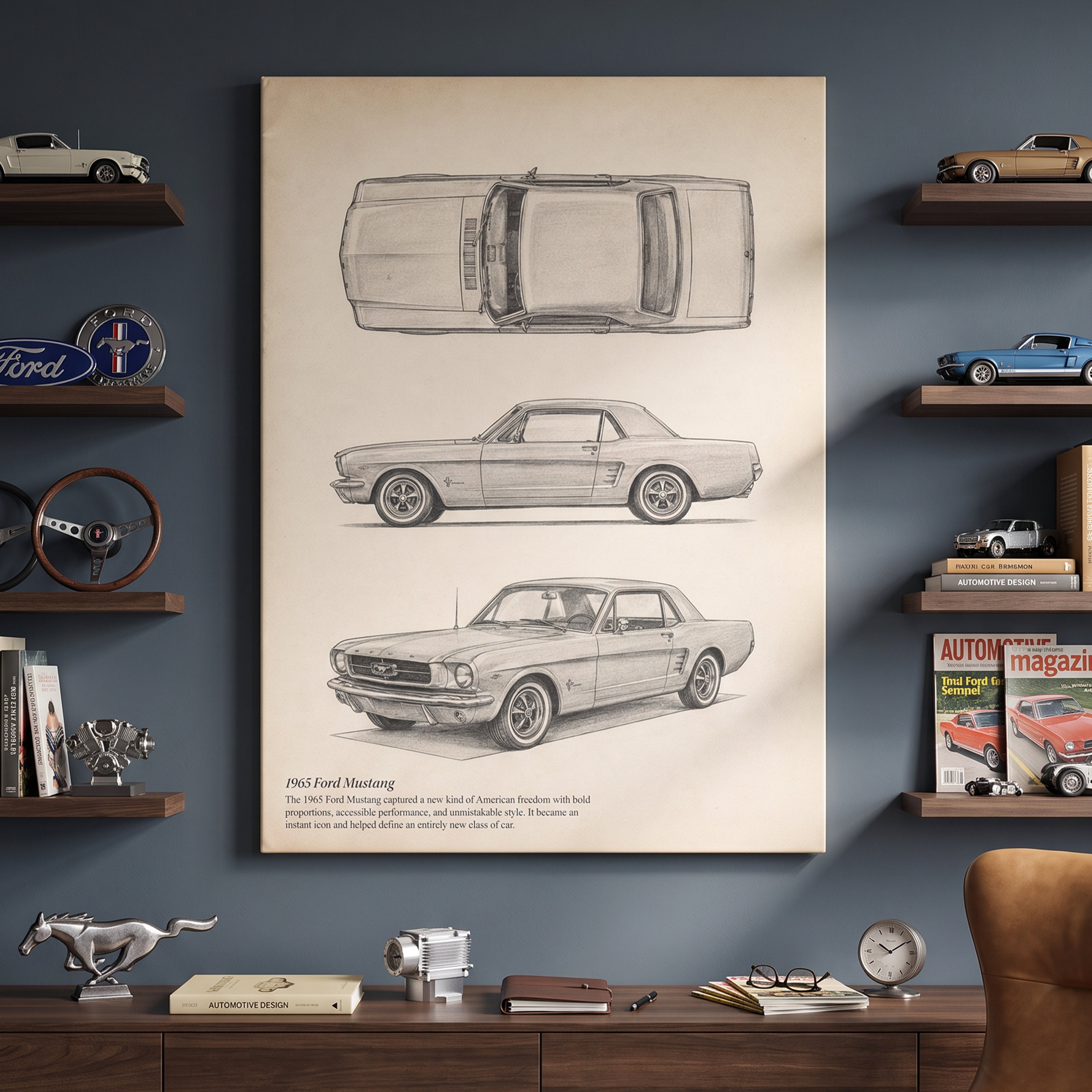 65 Mustang Sketch