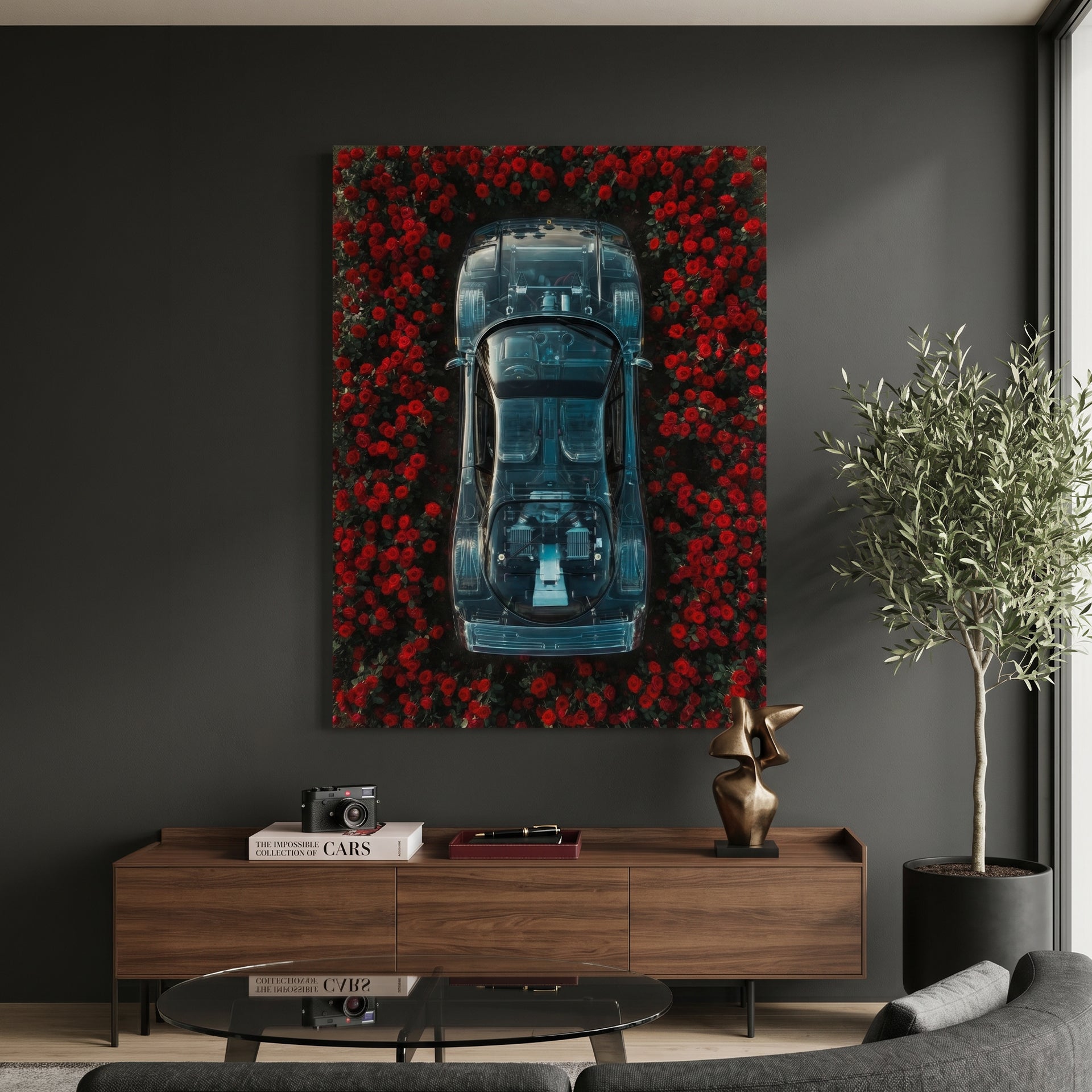F40 Roses Glass