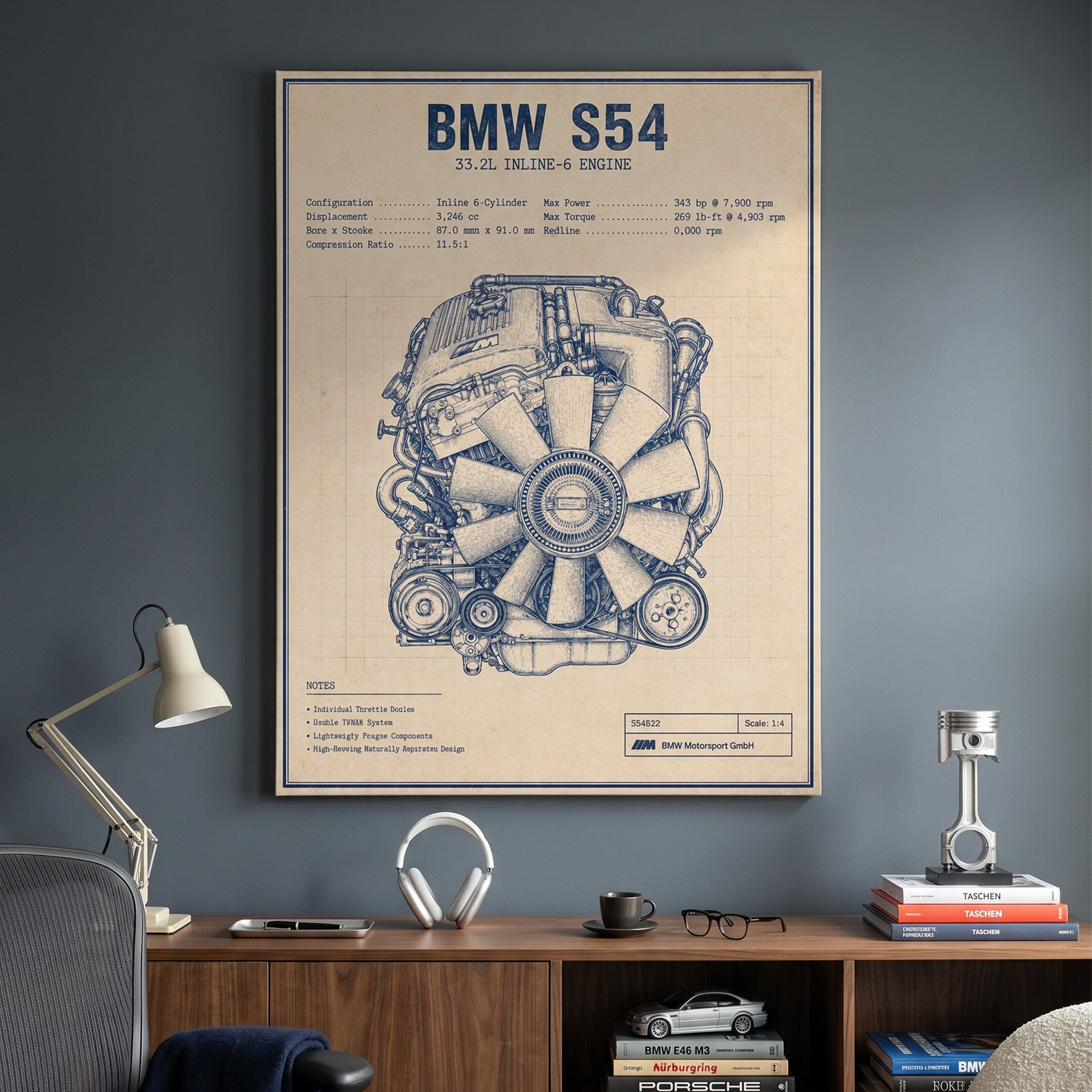 S54 Engine Blueprint