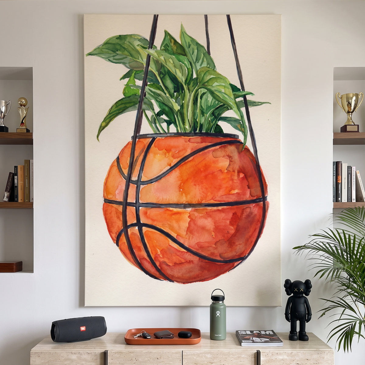 Basketball Plant Watercolor