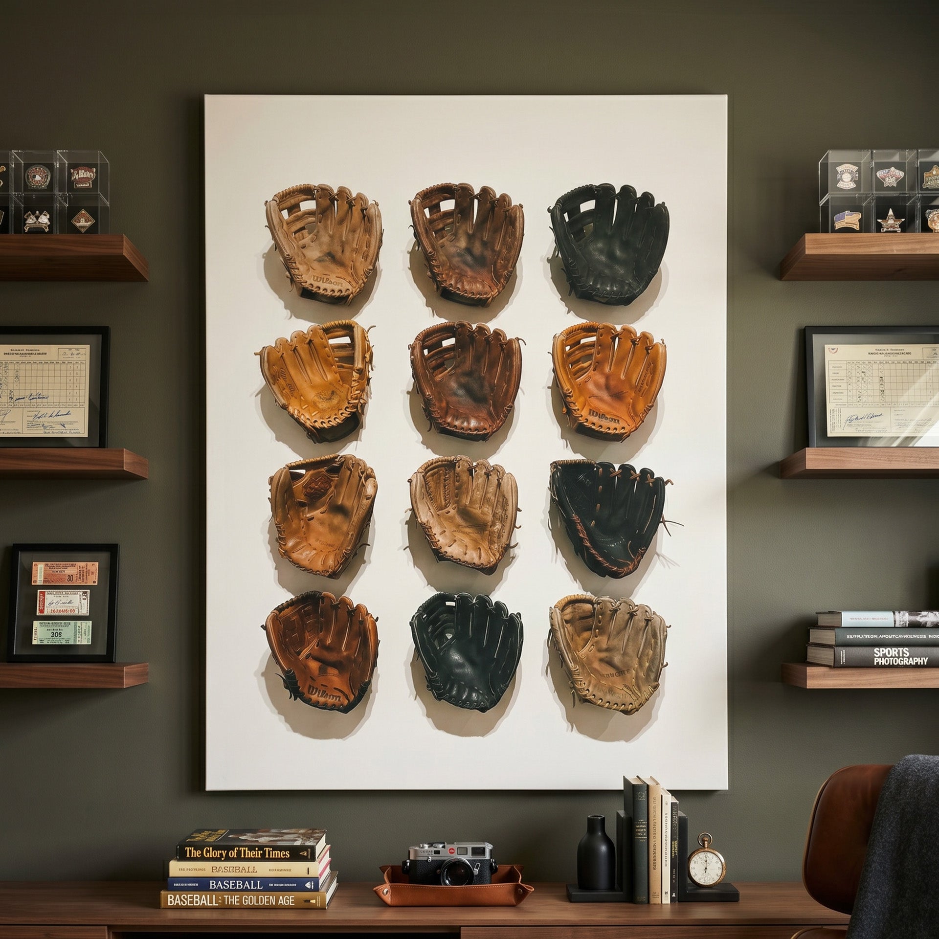 Baseball Glove Wall