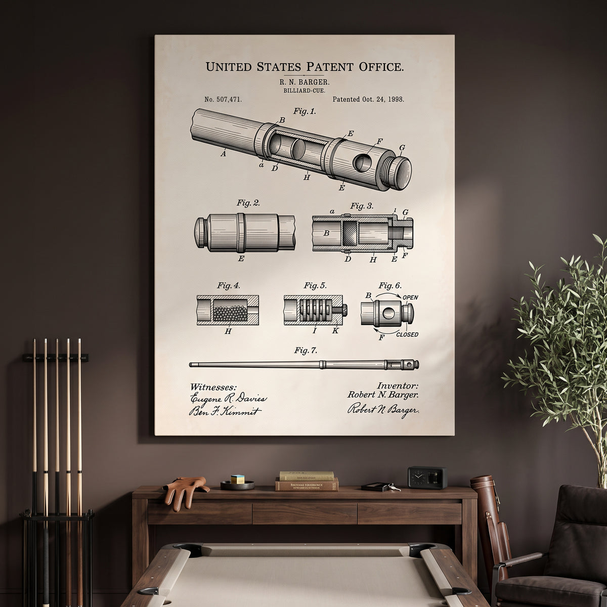 Pool Cue Patent