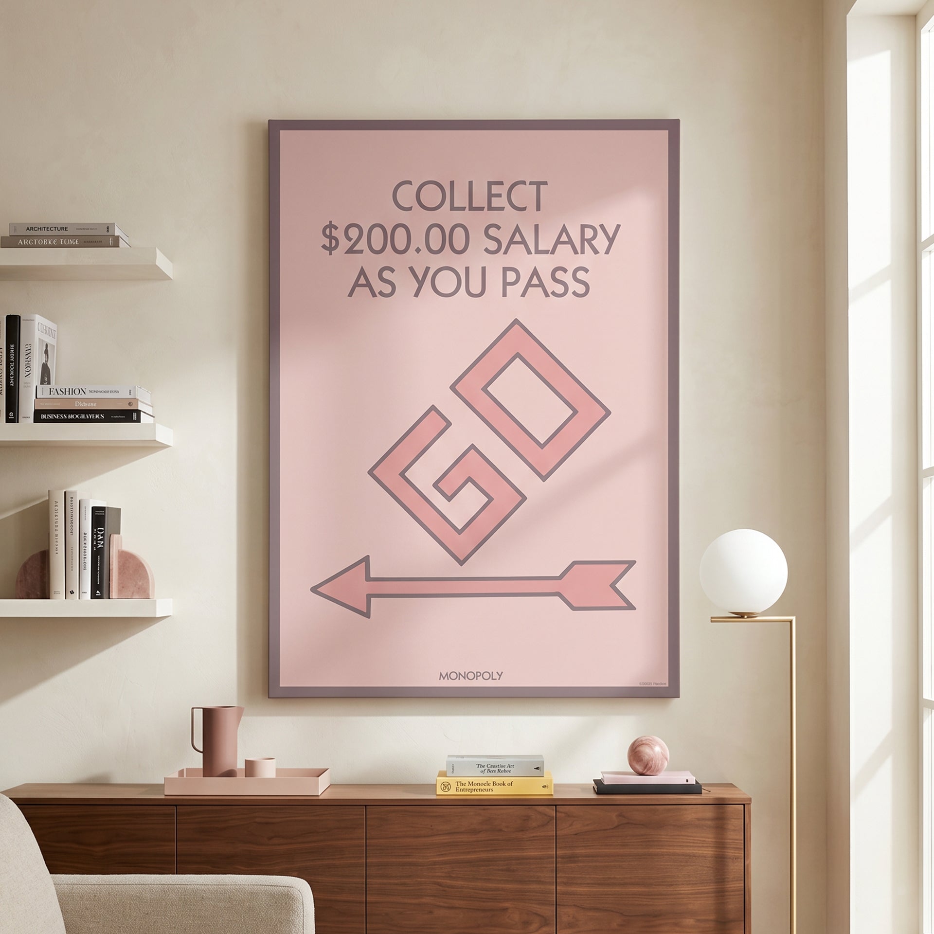 Monopoly - Collect $200 - Pastel