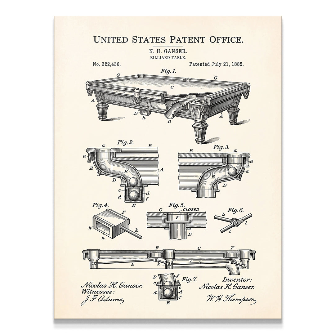 Billiard Table Patent