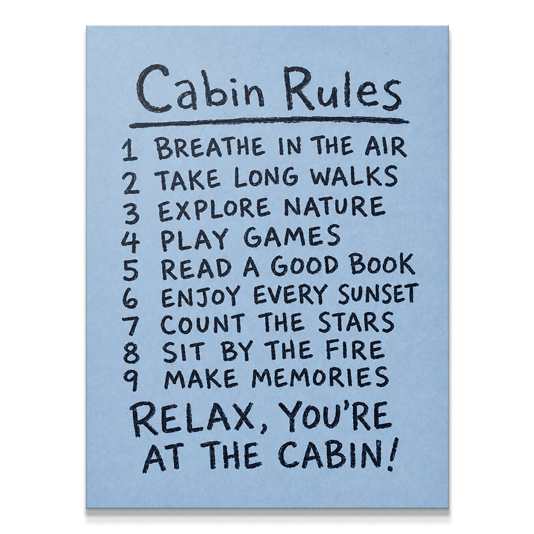 Cabin Rules - Blue
