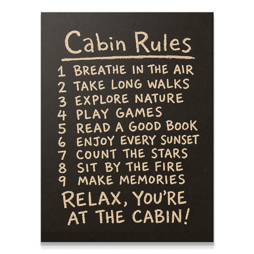 Cabin Rules - Dark