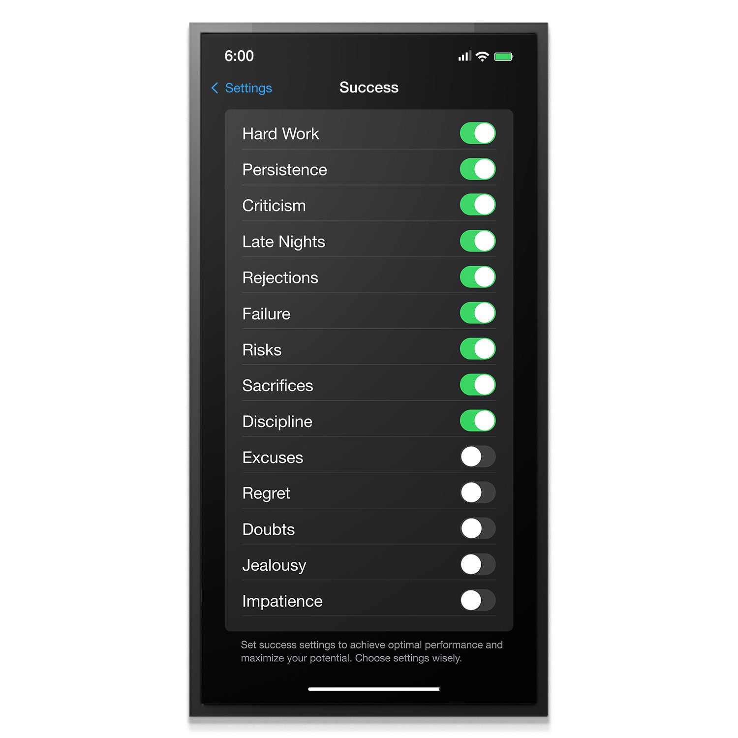 Success Settings - IKONICK - IKONICK Original