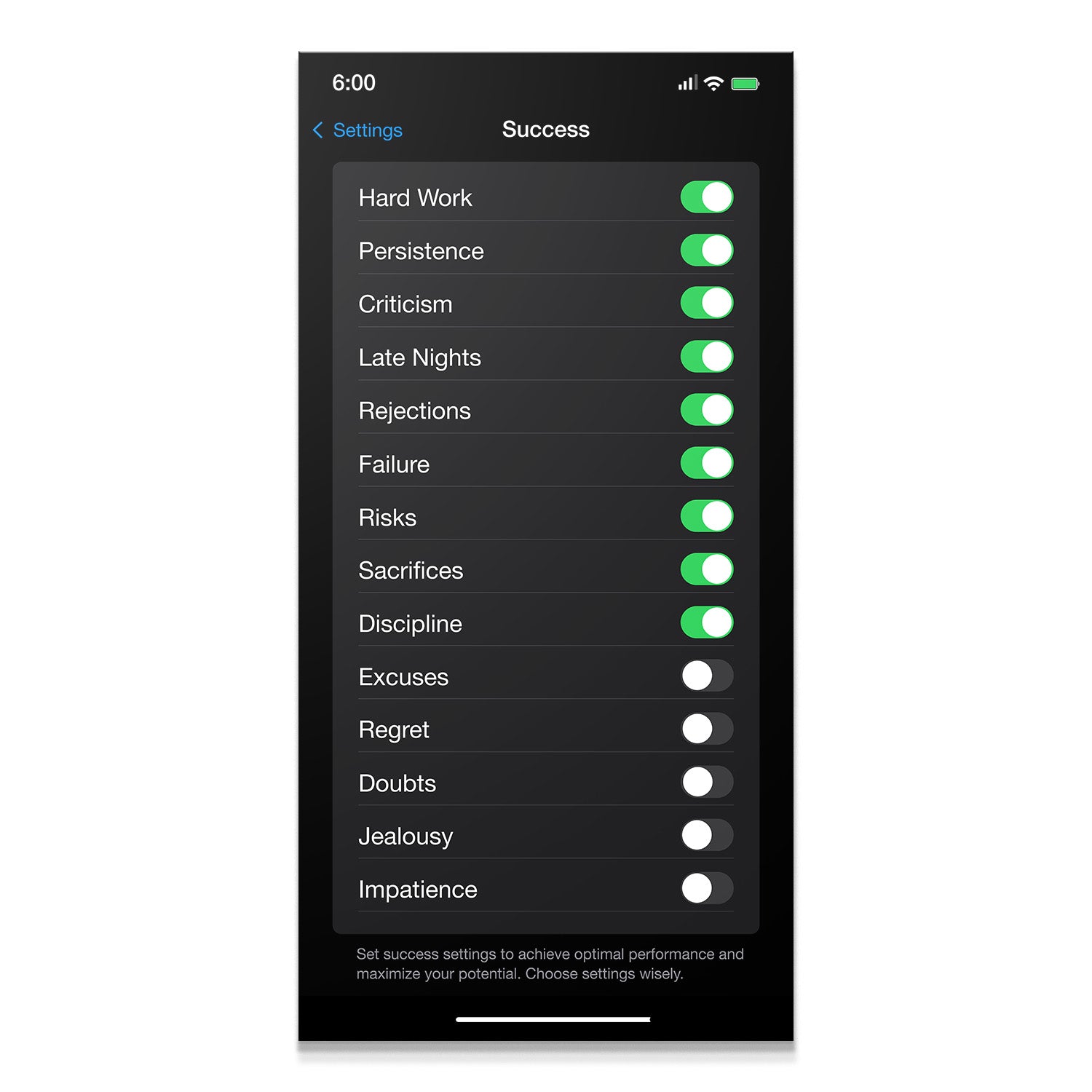 Success Settings - IKONICK - IKONICK Original