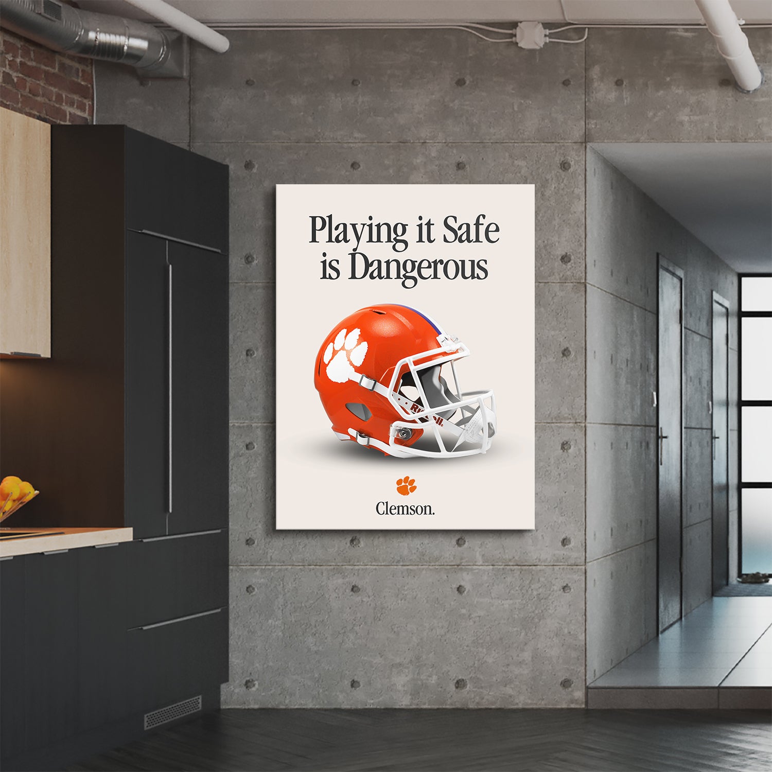 Clemson Playing It Safe 2 Canvas Art By IKONICK clemson-playing-it-safe-2-canvas-art-by-ikonick