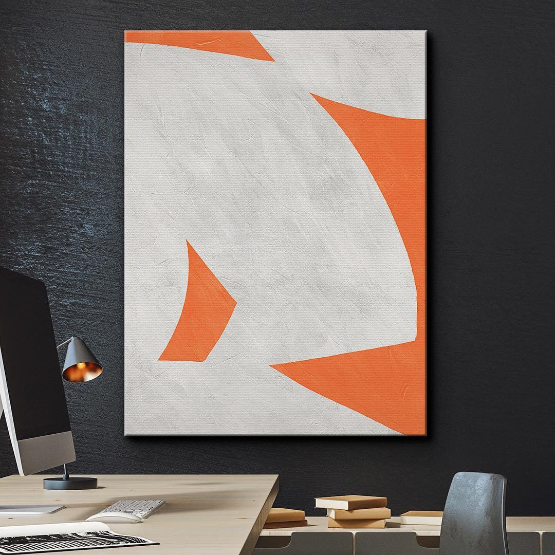 Colliding Shapes Orange N.4 - IKONICK - John Faifer