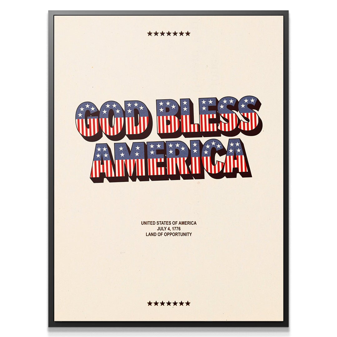God Bless America - Type Poster - IKONICK - IKONICK Original