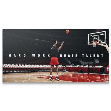 Michael Jordan Canvas Art - Hard Word Beats Talent - IKONICK