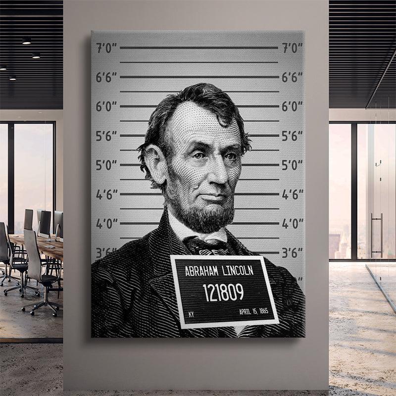 Abraham Lincoln Art - Mug Shot Money