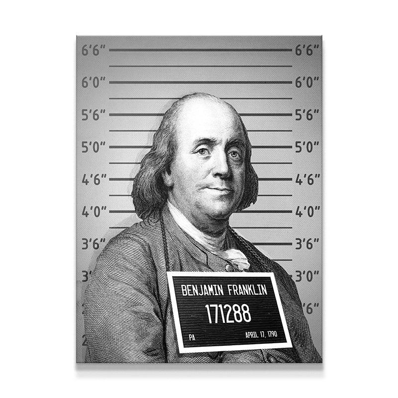 Mug Shot Money ( Benjamin Franklin ) - IKONICK - IKONICK Original