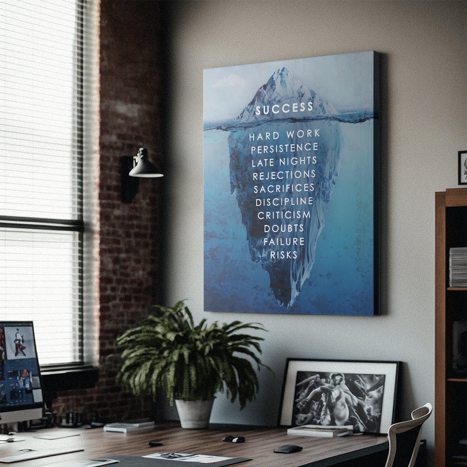 Inspirational Art  Prints Success Iceberg Designed by IKONICK