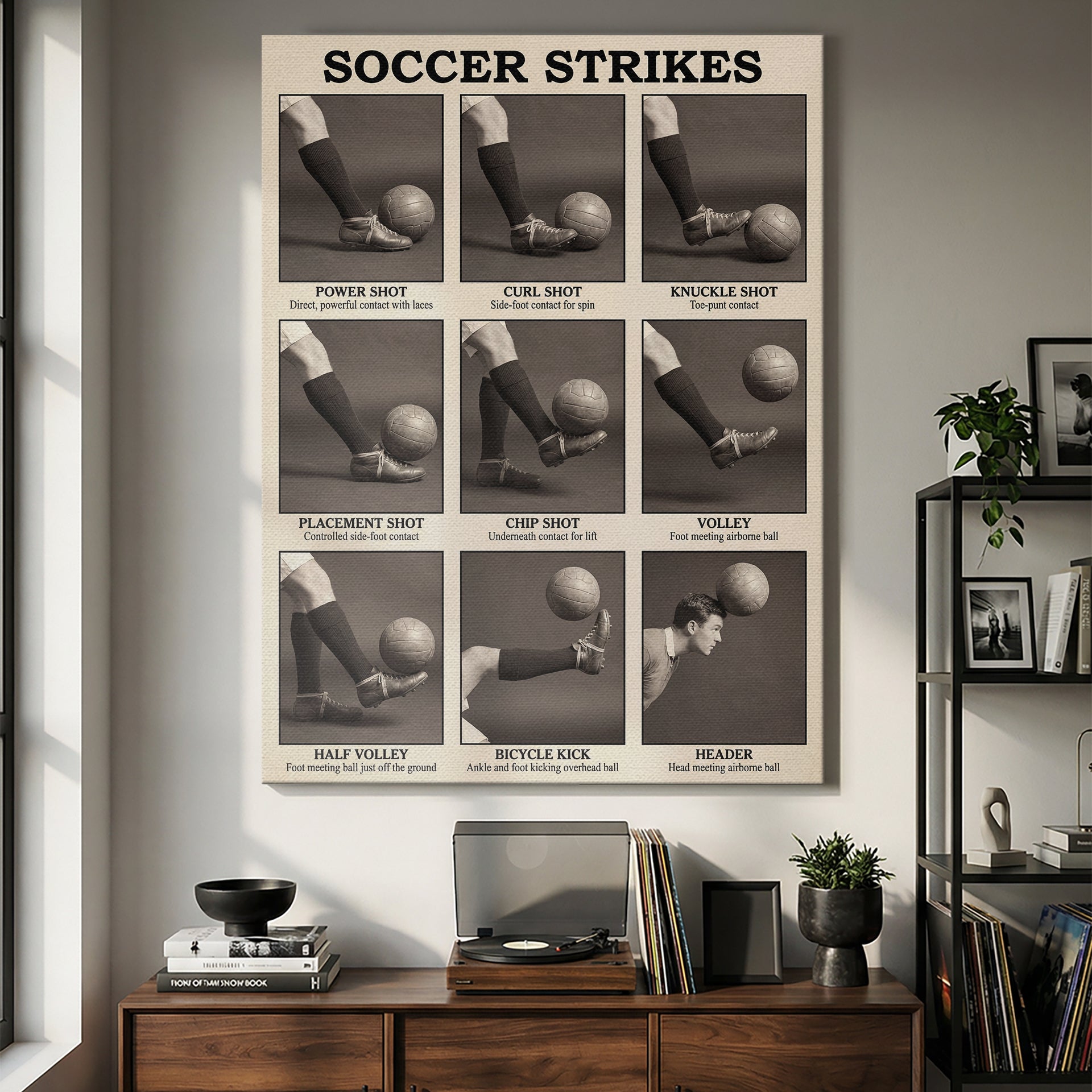 サッカーアイ切り抜き Soccer Strikes - Official IKONICK Canvas Art