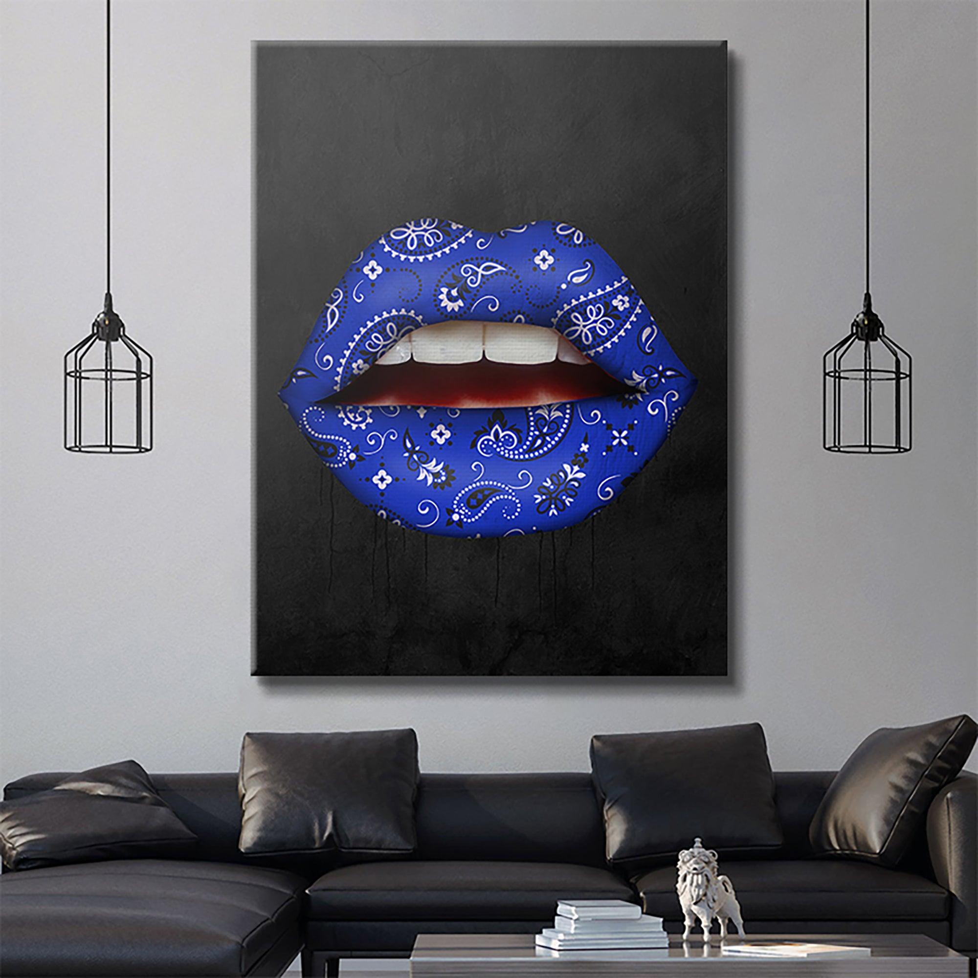 Blue Bandana Lips - IKONICK - IKONICK Original