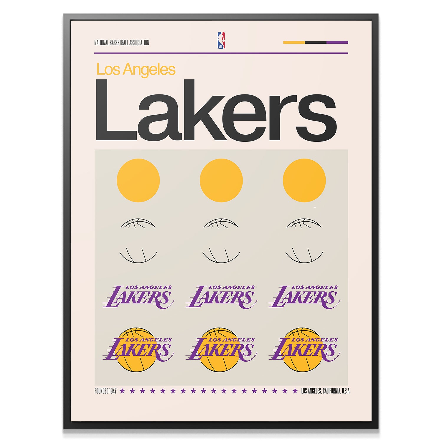Deconstructed Logo - Lakers - IKONICK - NBA Teams