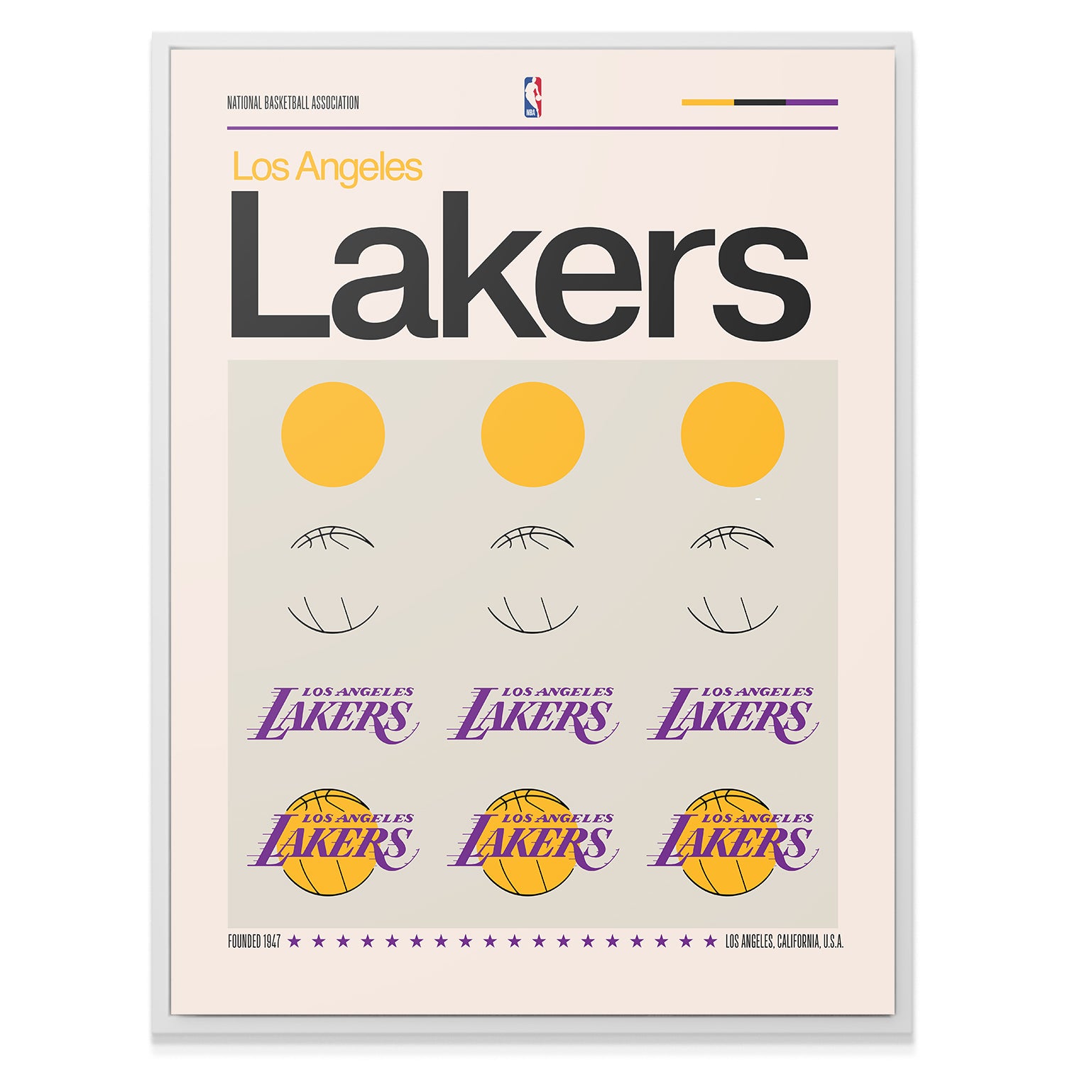 Deconstructed Logo - Lakers - IKONICK - NBA Teams