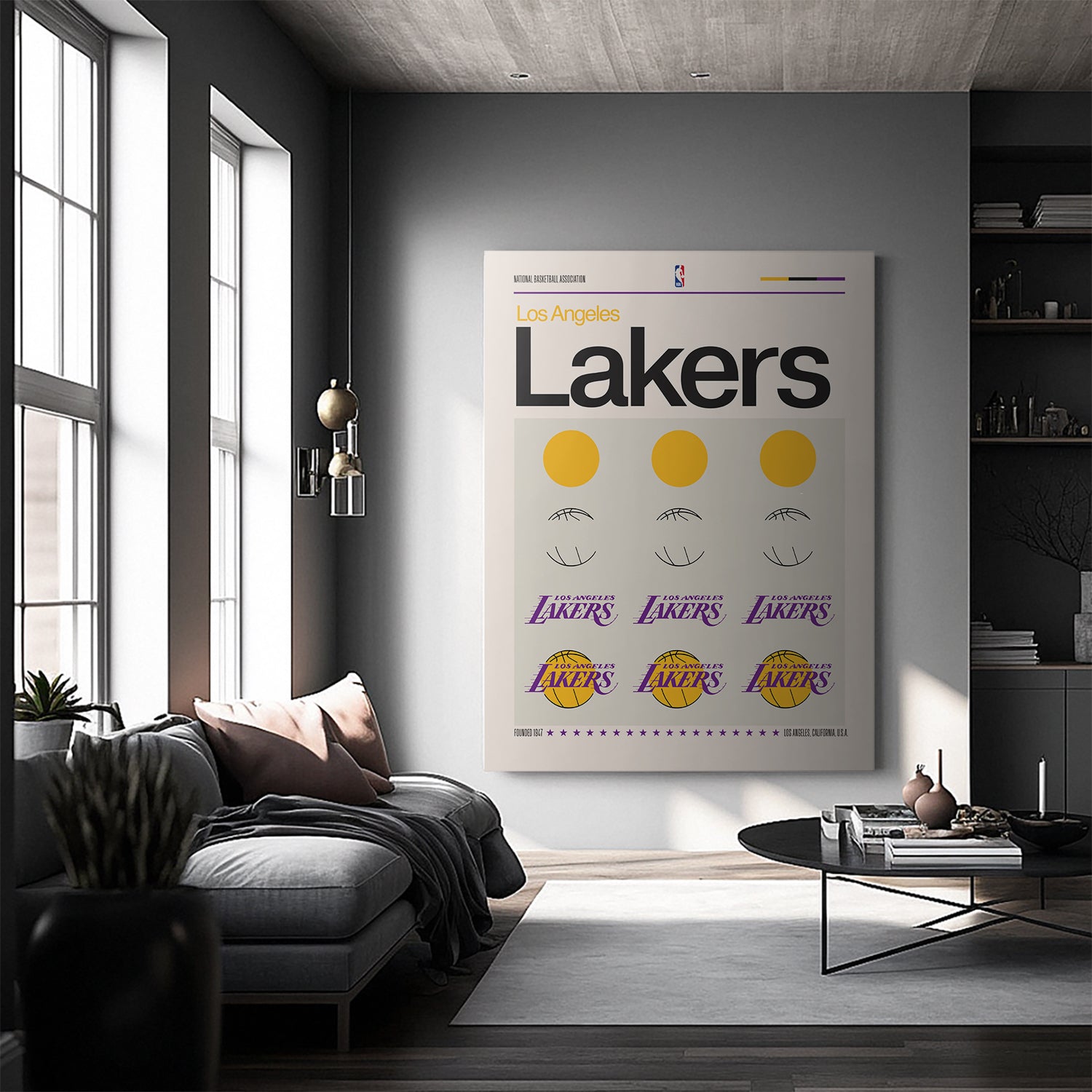 Deconstructed Logo - Lakers - IKONICK - NBA Teams