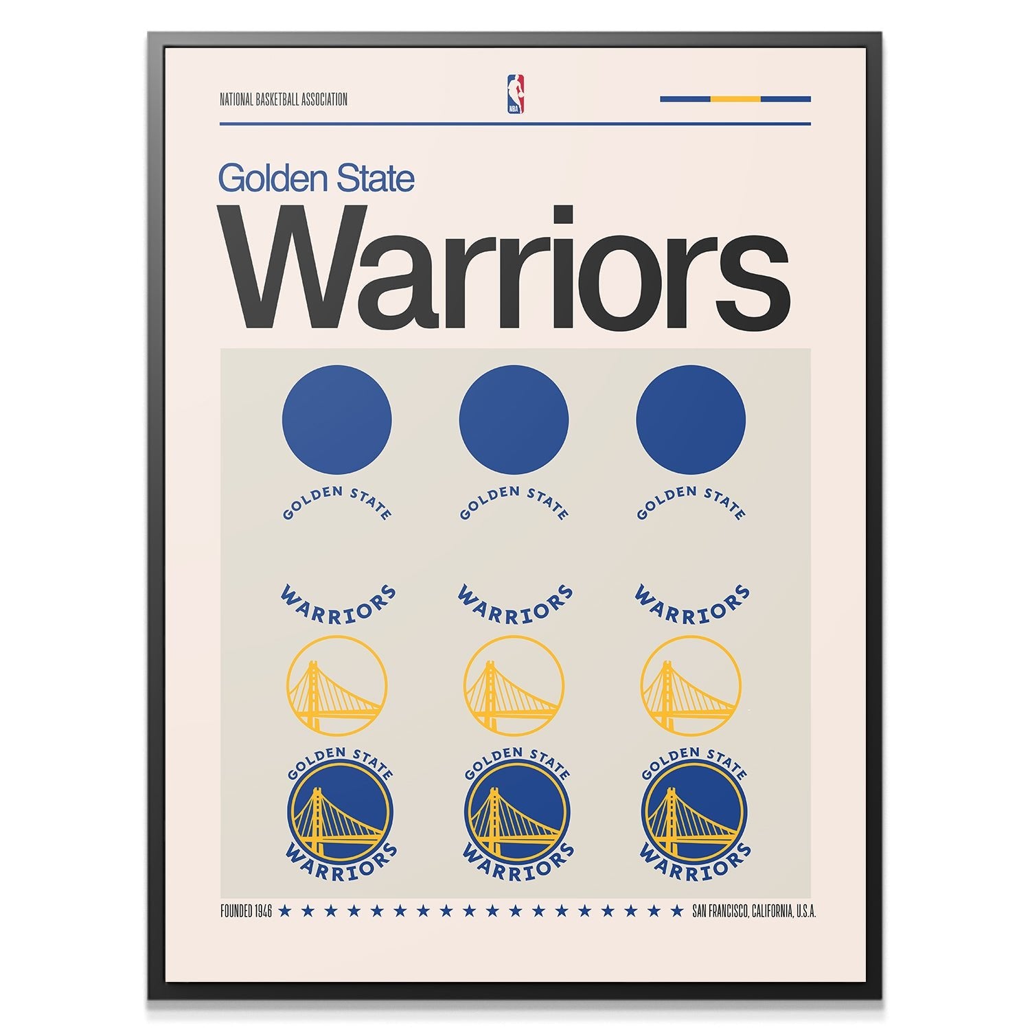 Deconstructed Logo - Warriors - IKONICK - NBA Teams