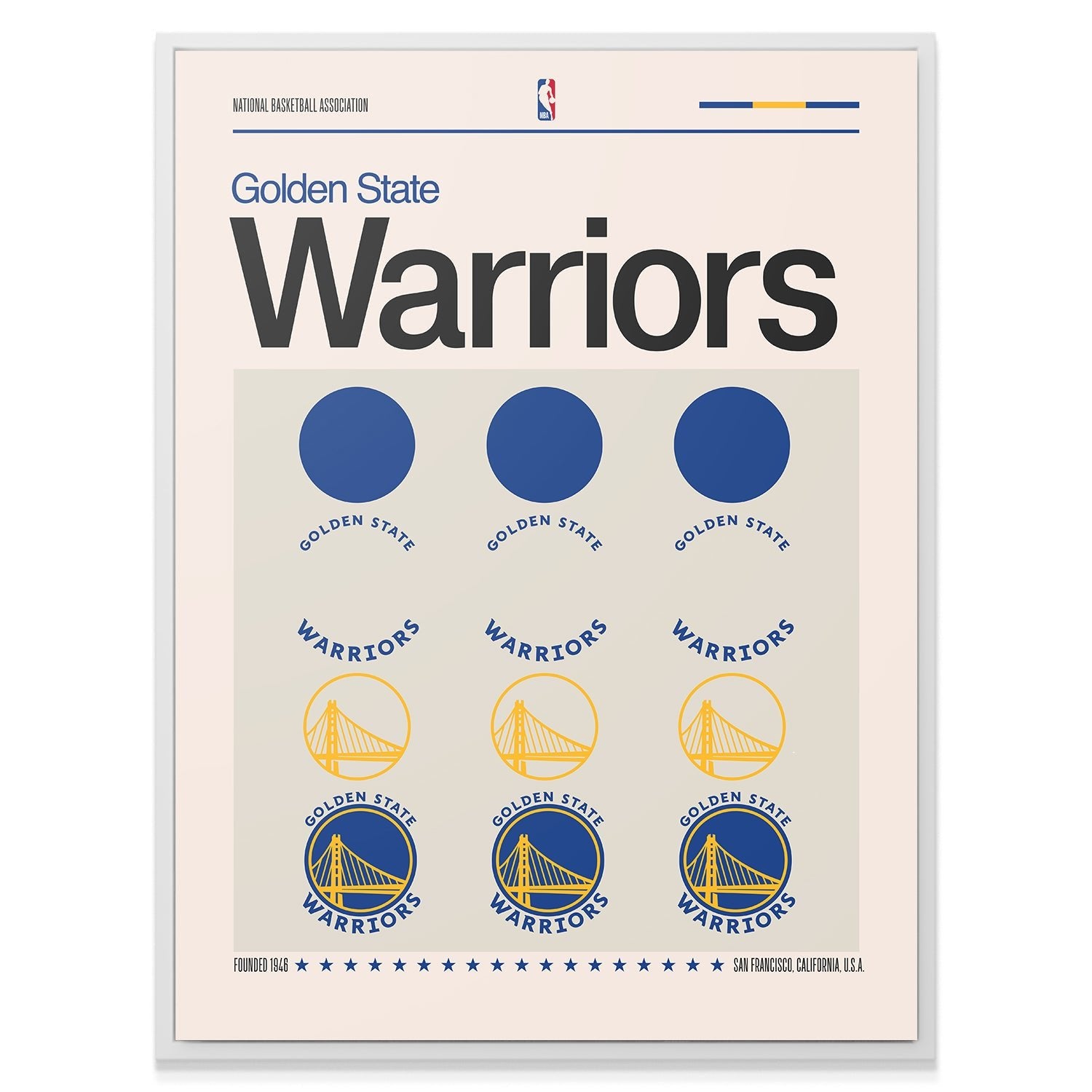 Deconstructed Logo - Warriors - IKONICK - NBA Teams