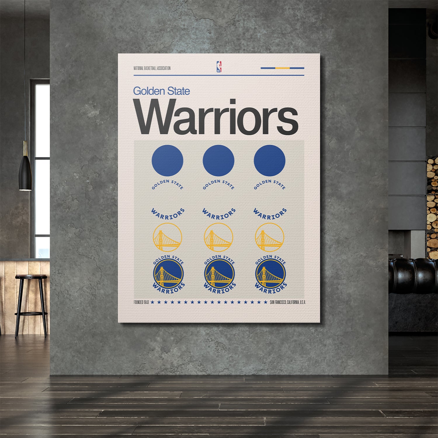 Deconstructed Logo - Warriors - IKONICK - NBA Teams