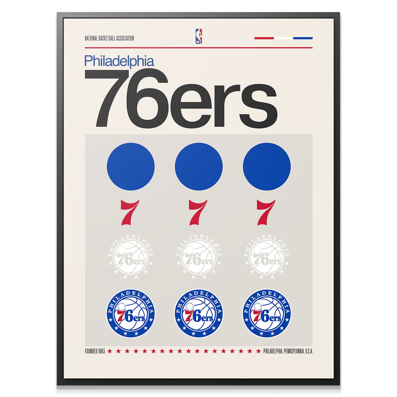 Deconstructed Logo - 76ers - IKONICK - NBA Teams
