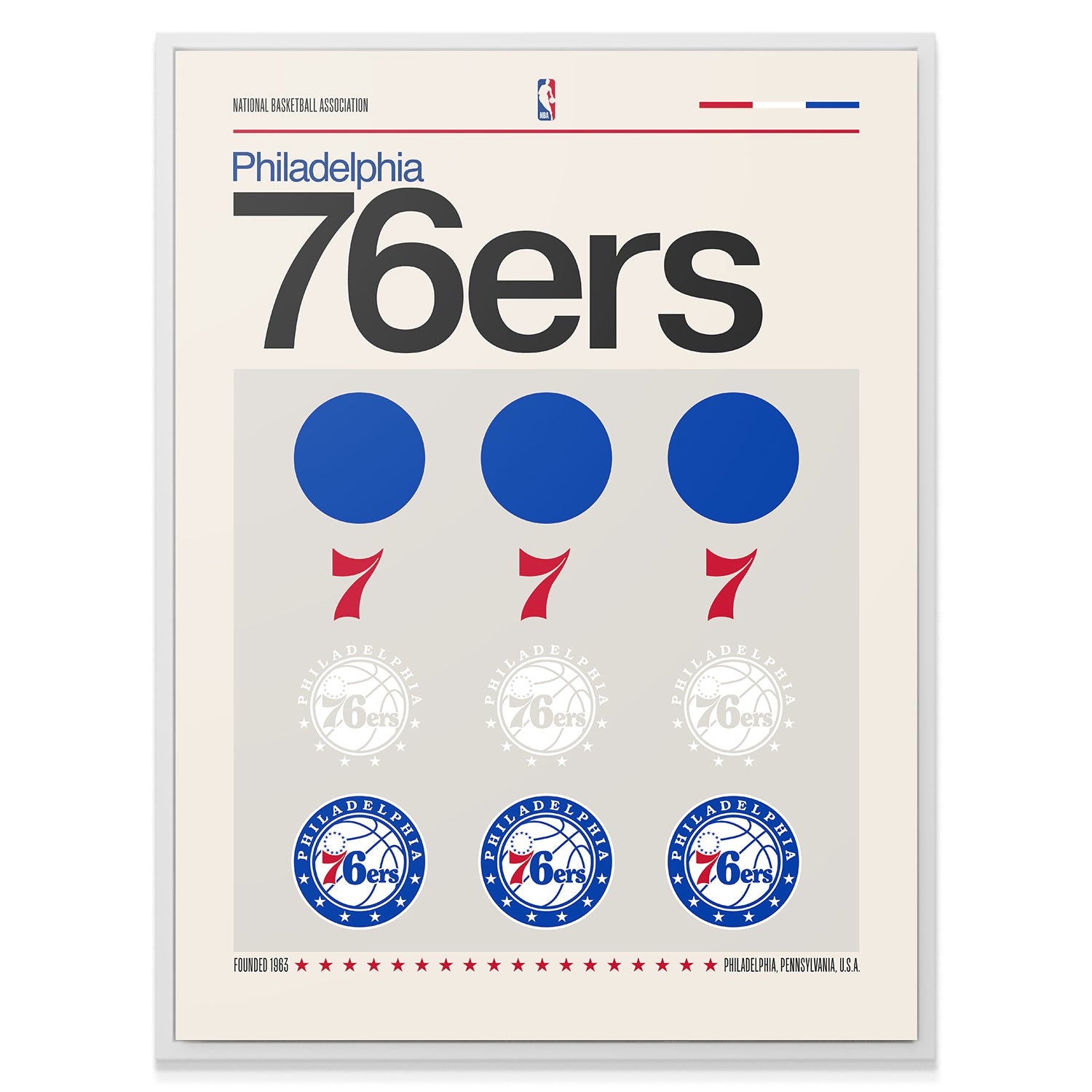 Deconstructed Logo - 76ers - IKONICK - NBA Teams