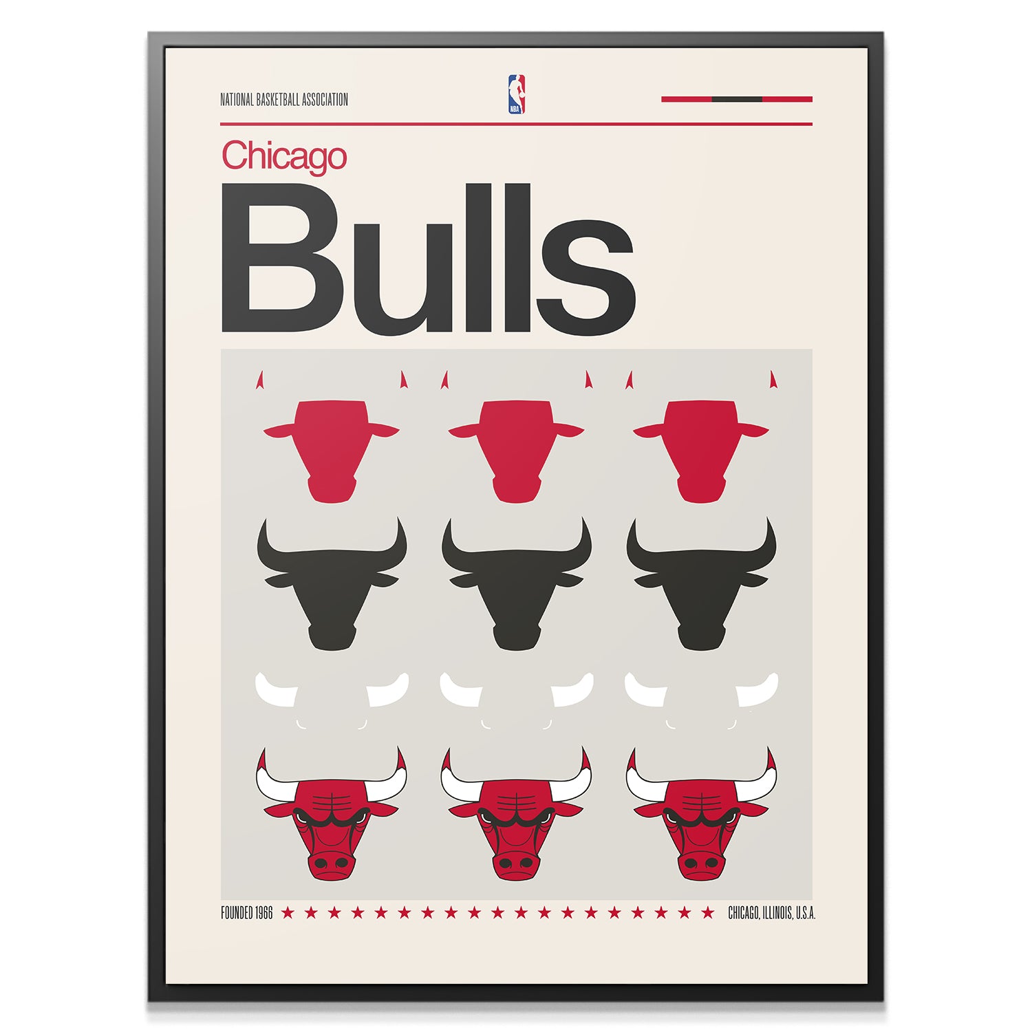 Deconstructed Logo - Bulls - IKONICK - NBA Teams