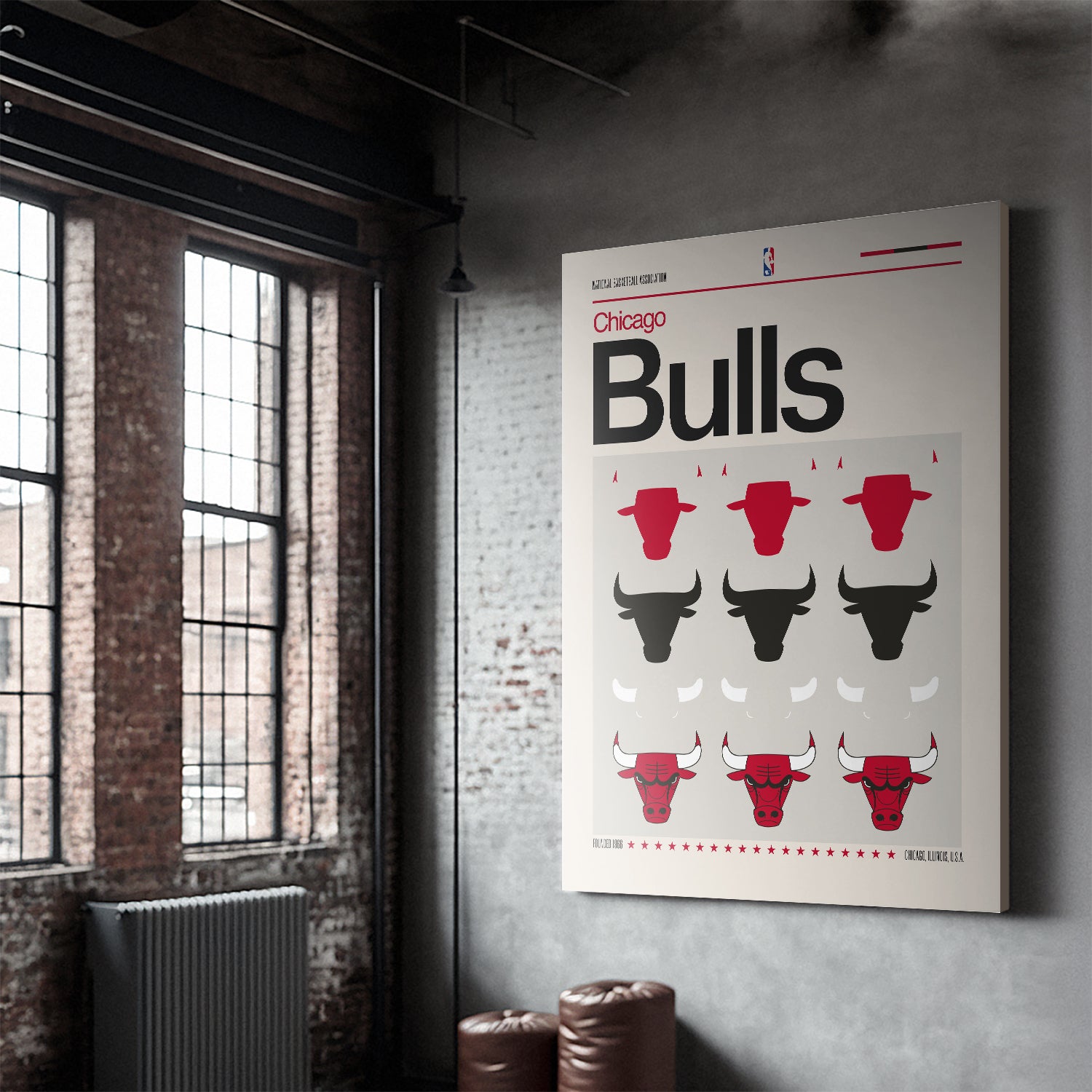 Deconstructed Logo - Bulls - IKONICK - NBA Teams