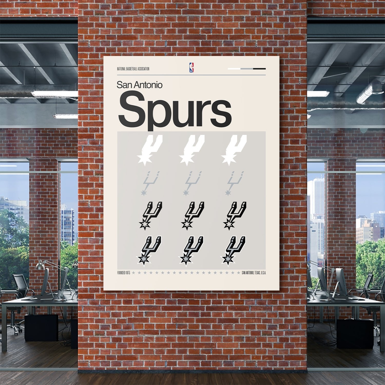 Deconstructed Logo - Spurs - IKONICK - NBA Teams