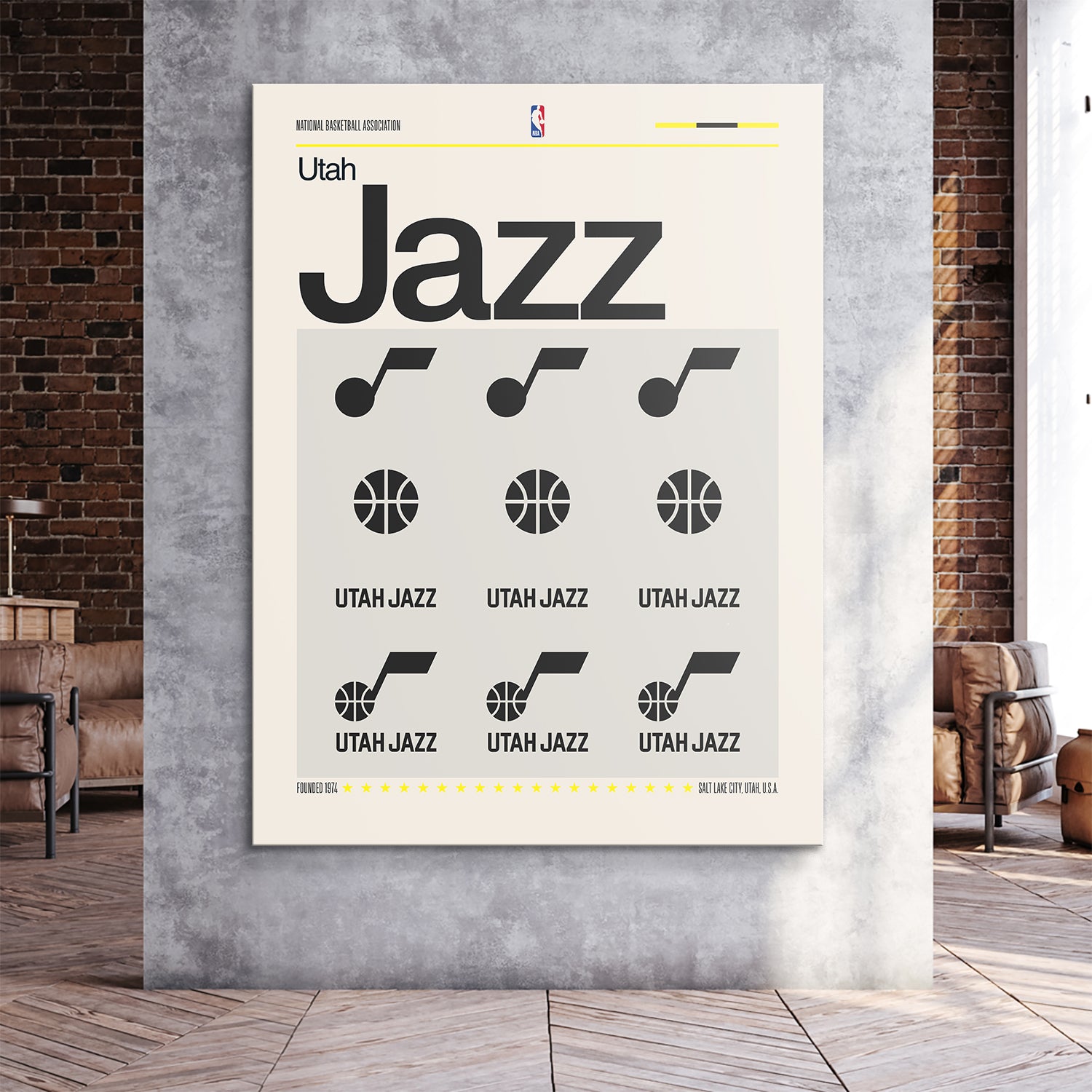 Deconstructed Logo - Jazz - IKONICK - NBA Teams